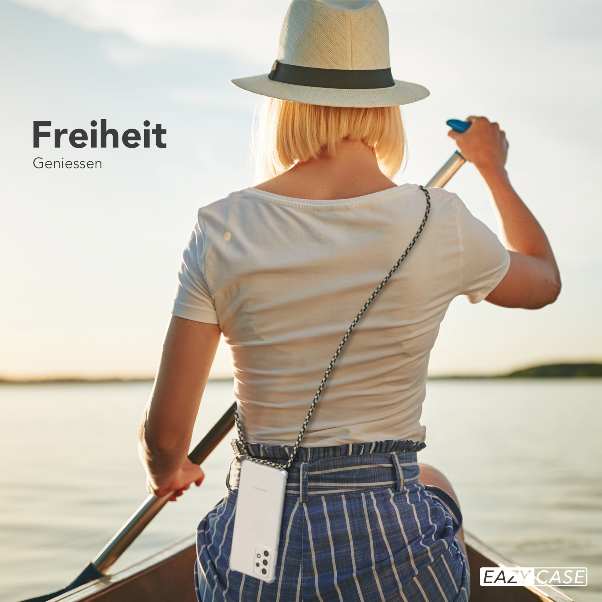 Galaxy A73 5G transparente Hülle + Kordel