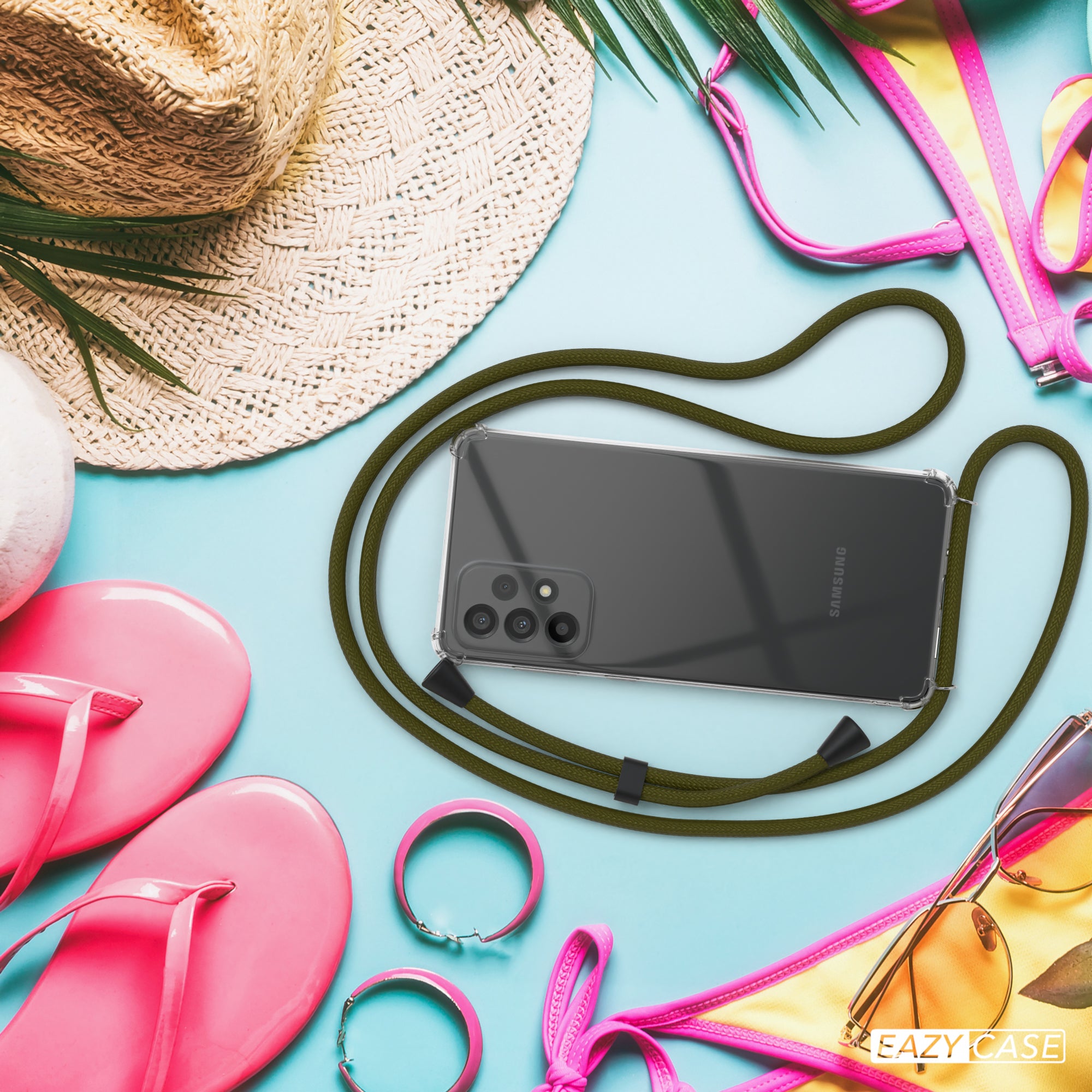 Galaxy A73 5G transparente Hülle + Kordel