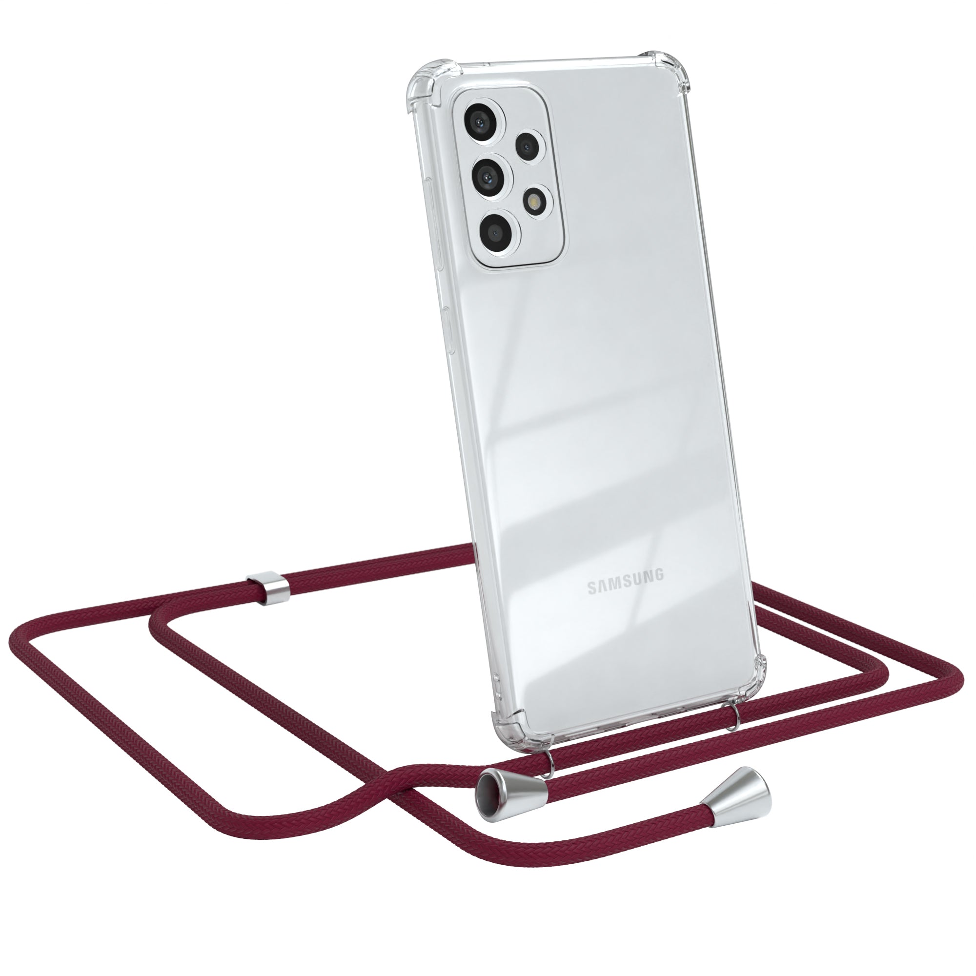 Galaxy A73 5G transparente Hülle + Kordel