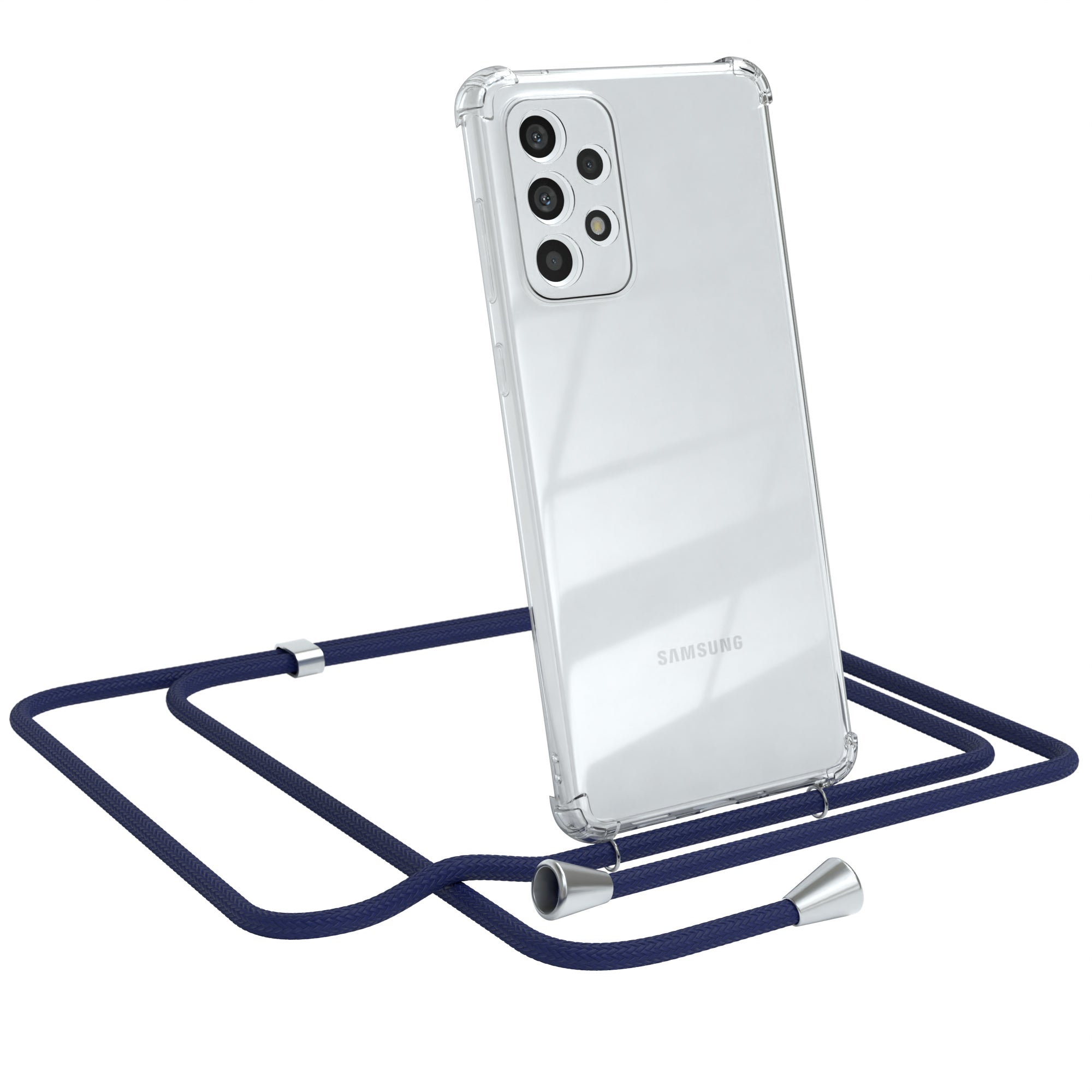 Galaxy A73 5G transparente Hülle + Kordel