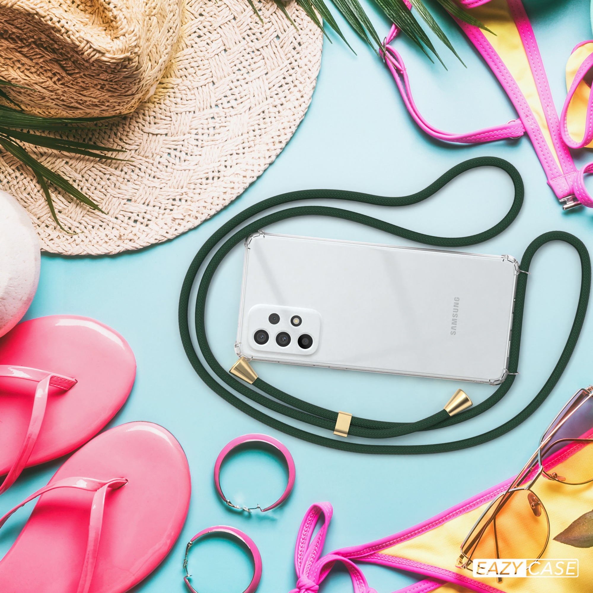 Galaxy A73 5G transparente Hülle + Kordel