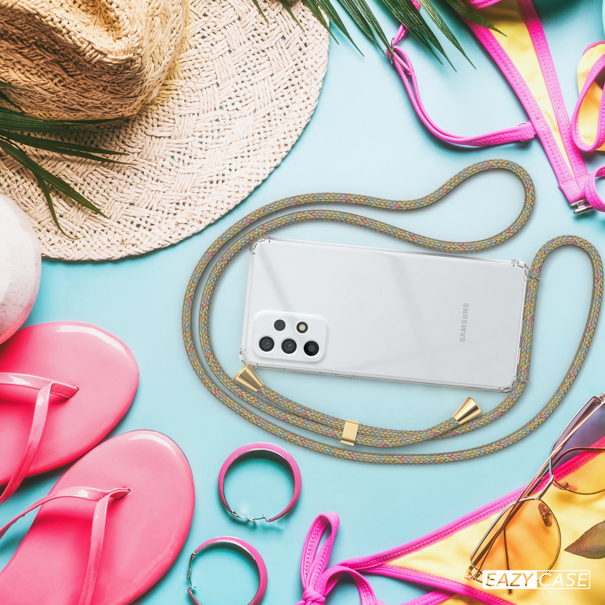 Galaxy A73 5G transparente Hülle + Kordel