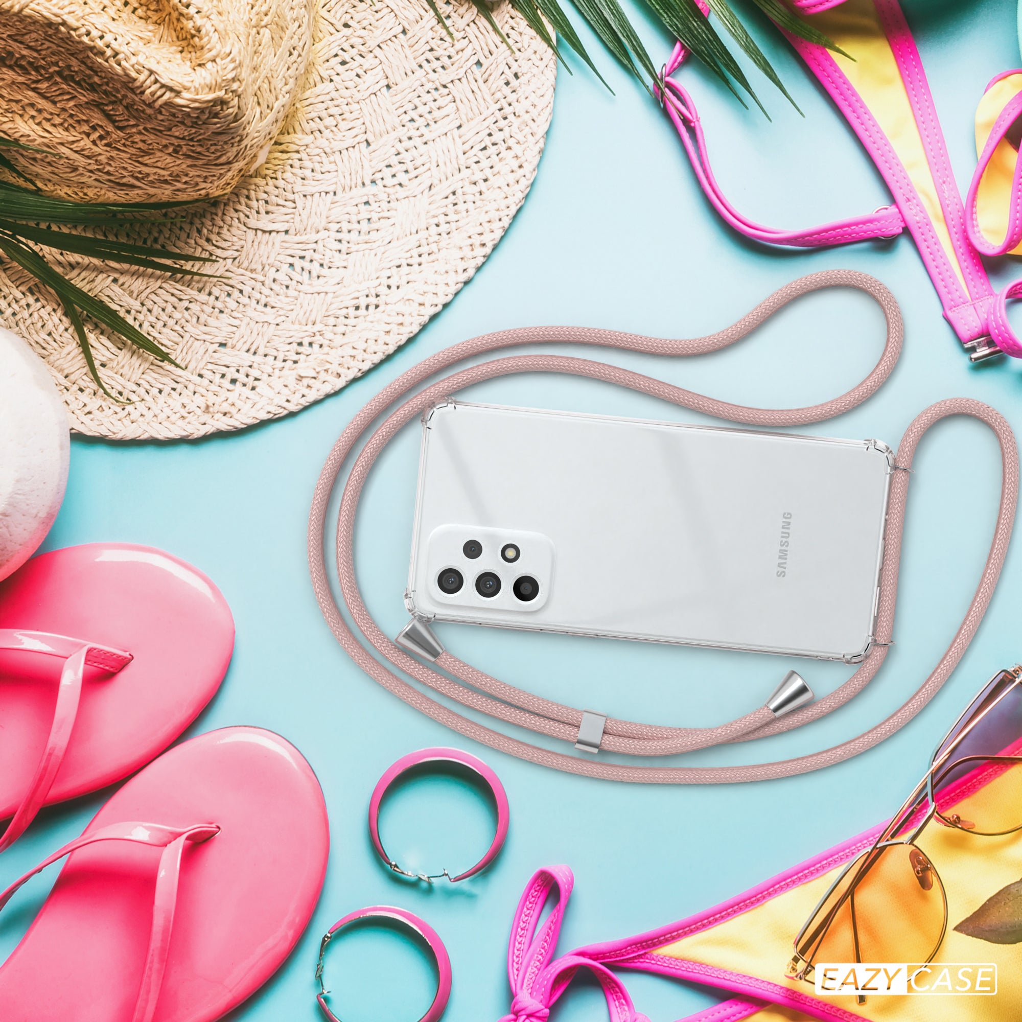 Galaxy A73 5G transparente Hülle + Kordel