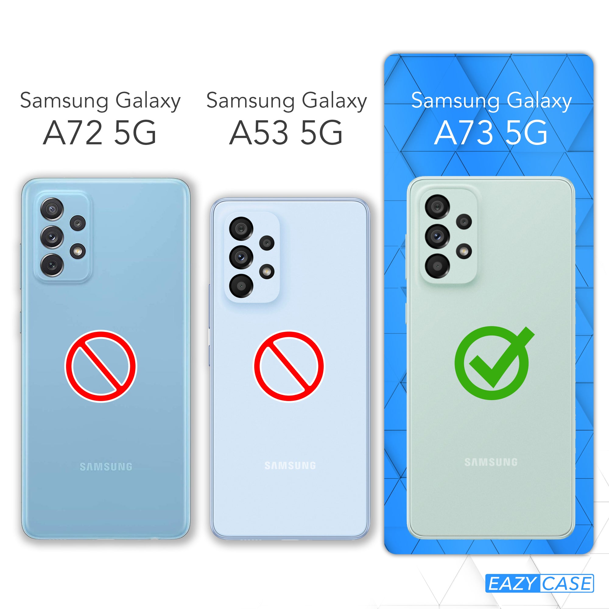 Galaxy A73 5G transparente Hülle + Kordel