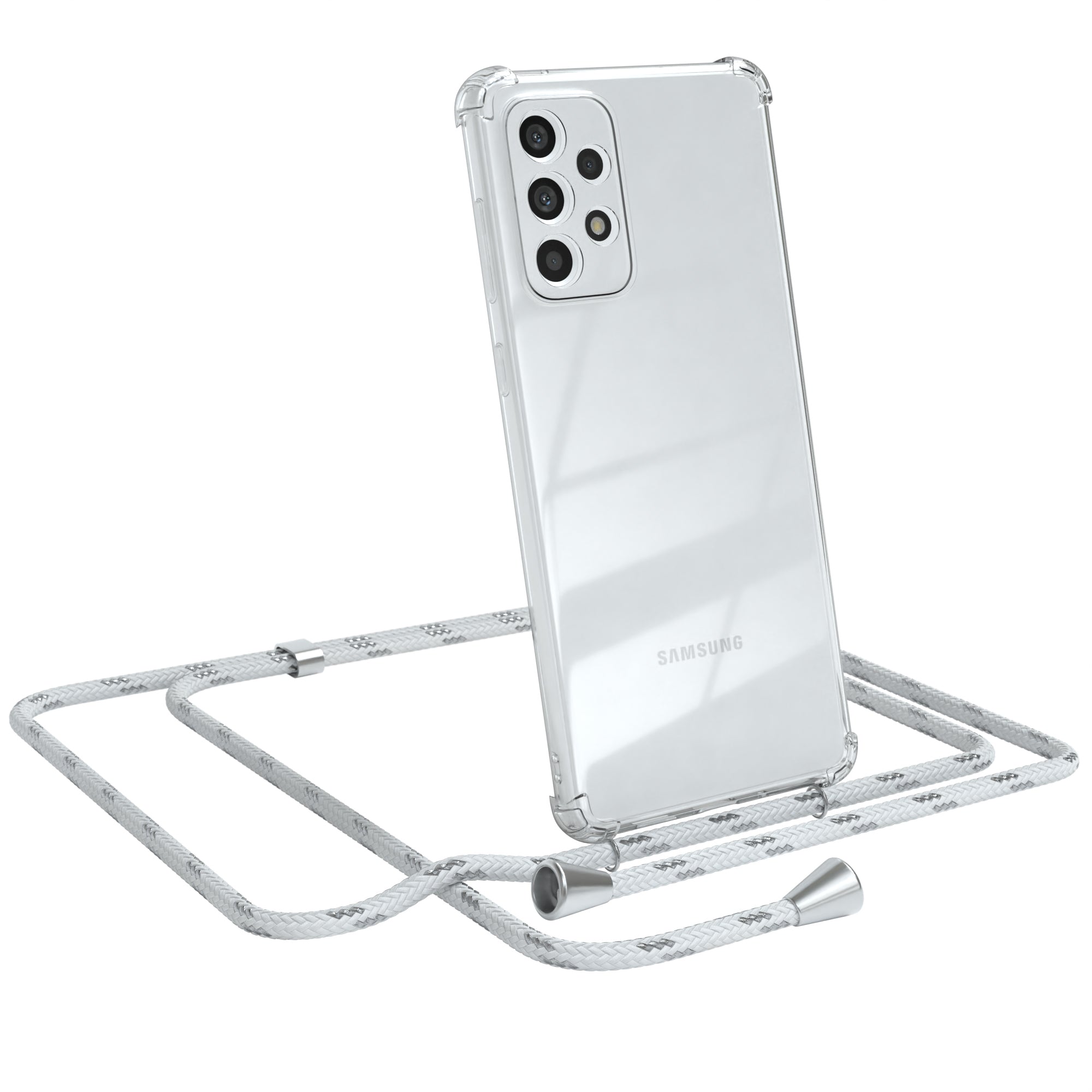 Galaxy A73 5G transparente Hülle + Kordel