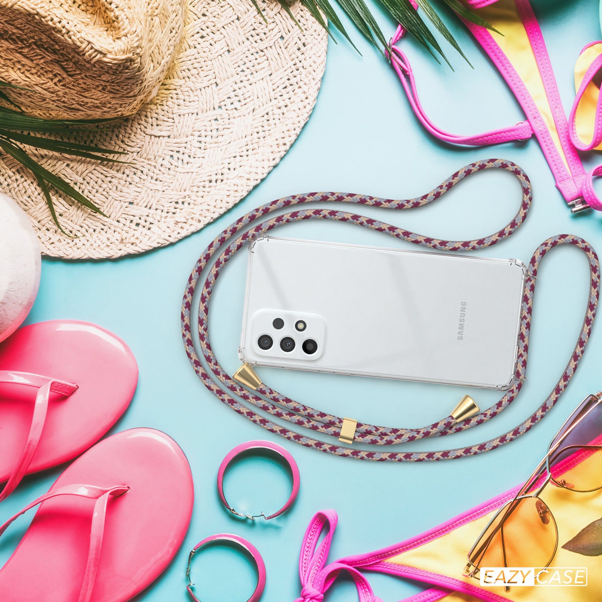 Galaxy A73 5G transparente Hülle + Kordel