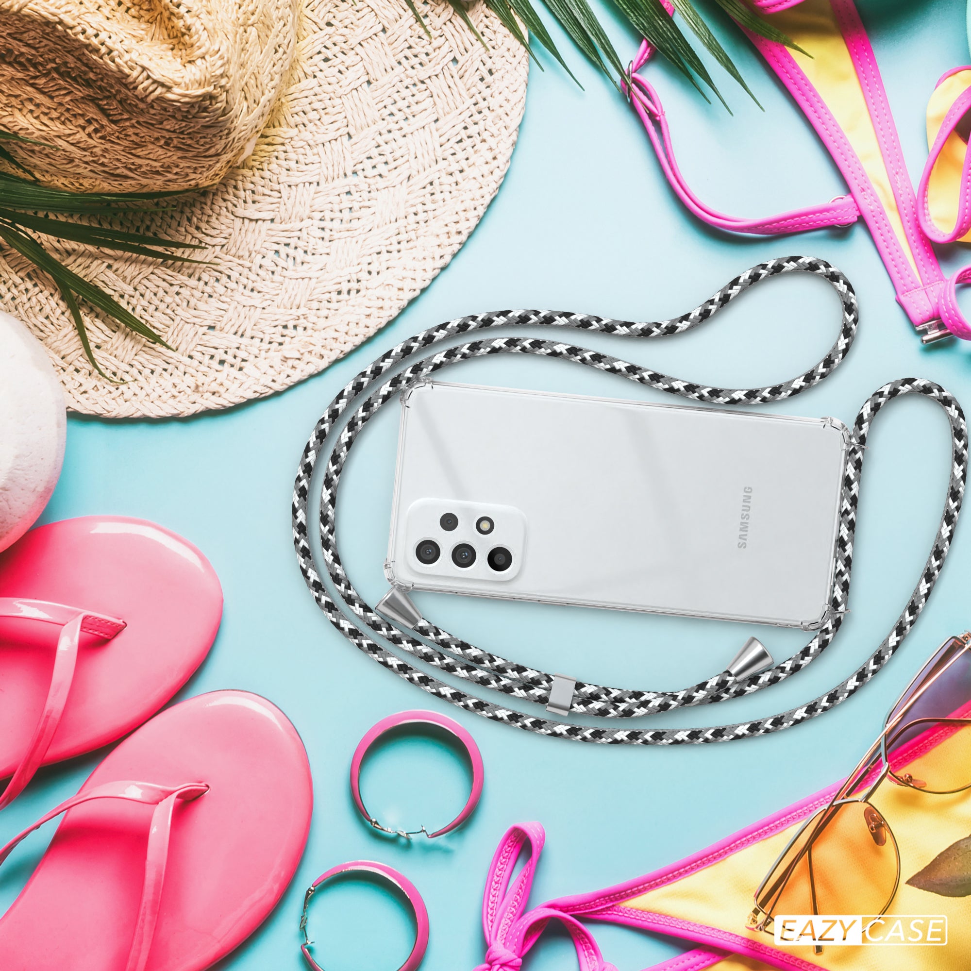 Galaxy A73 5G transparente Hülle + Kordel