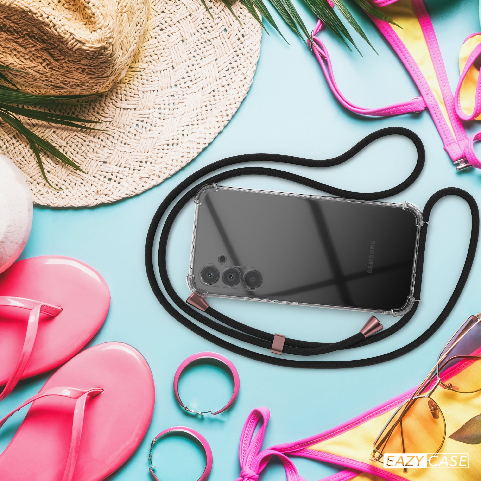 Galaxy A54 transparente Hülle + Kordel