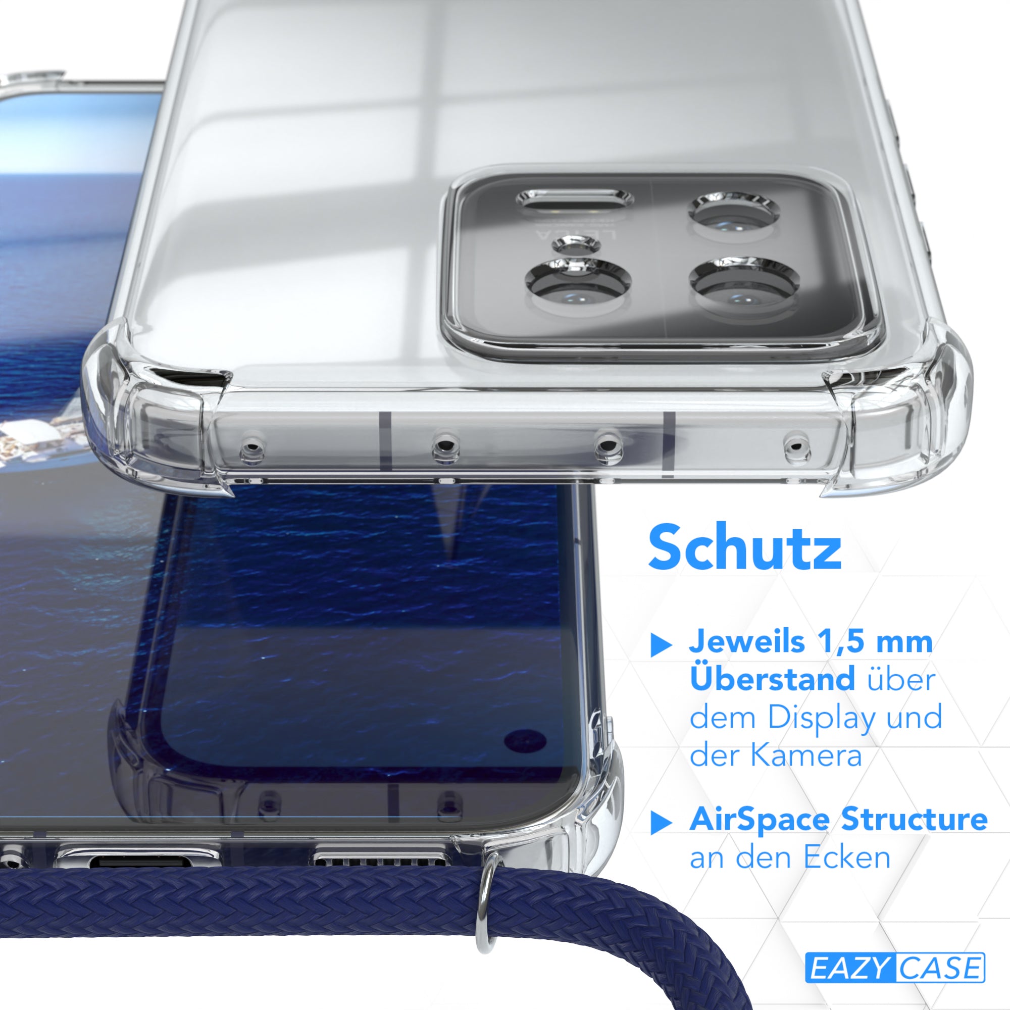 Xiaomi 13 transparente Hülle + Kordel
