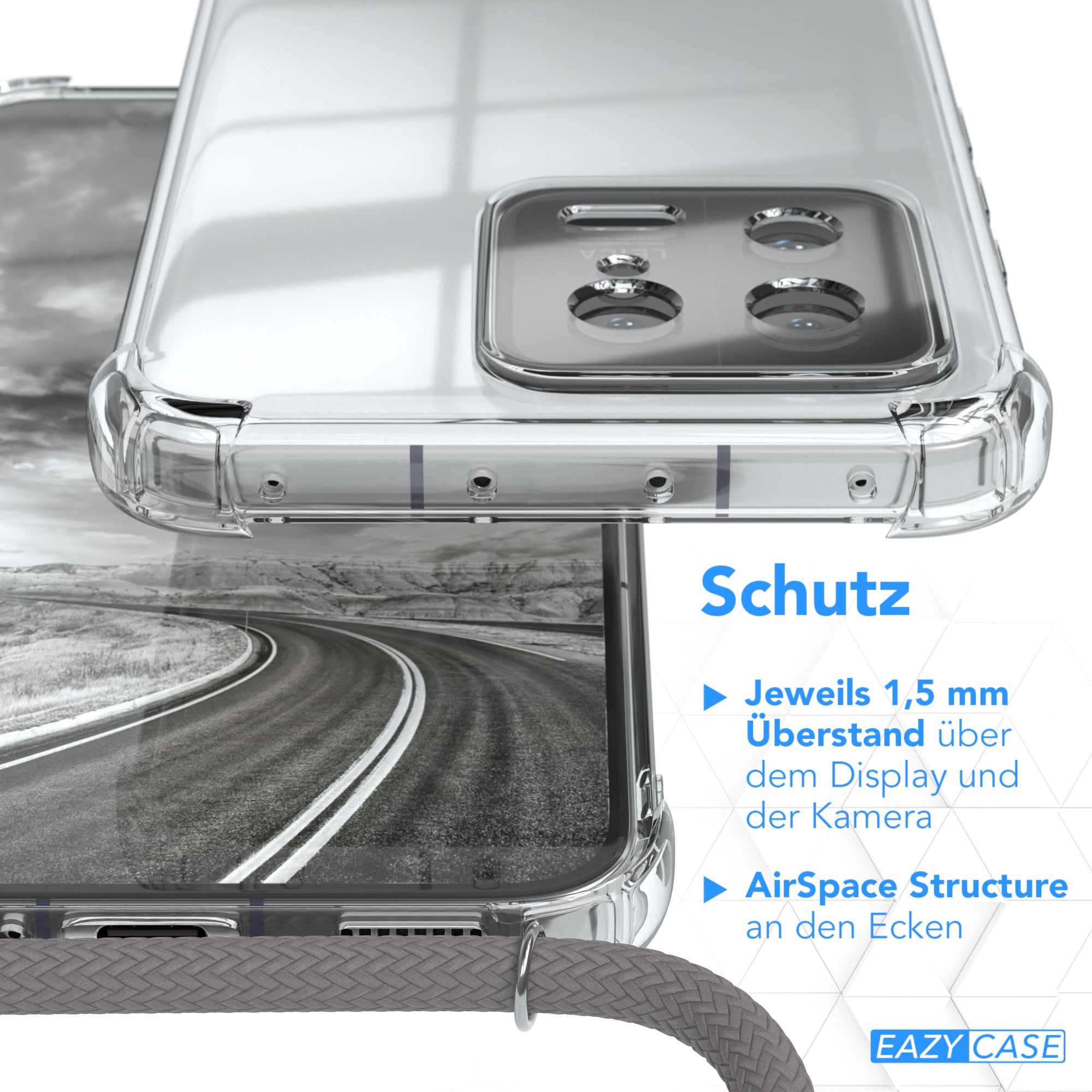 Xiaomi 13 transparente Hülle + Kordel