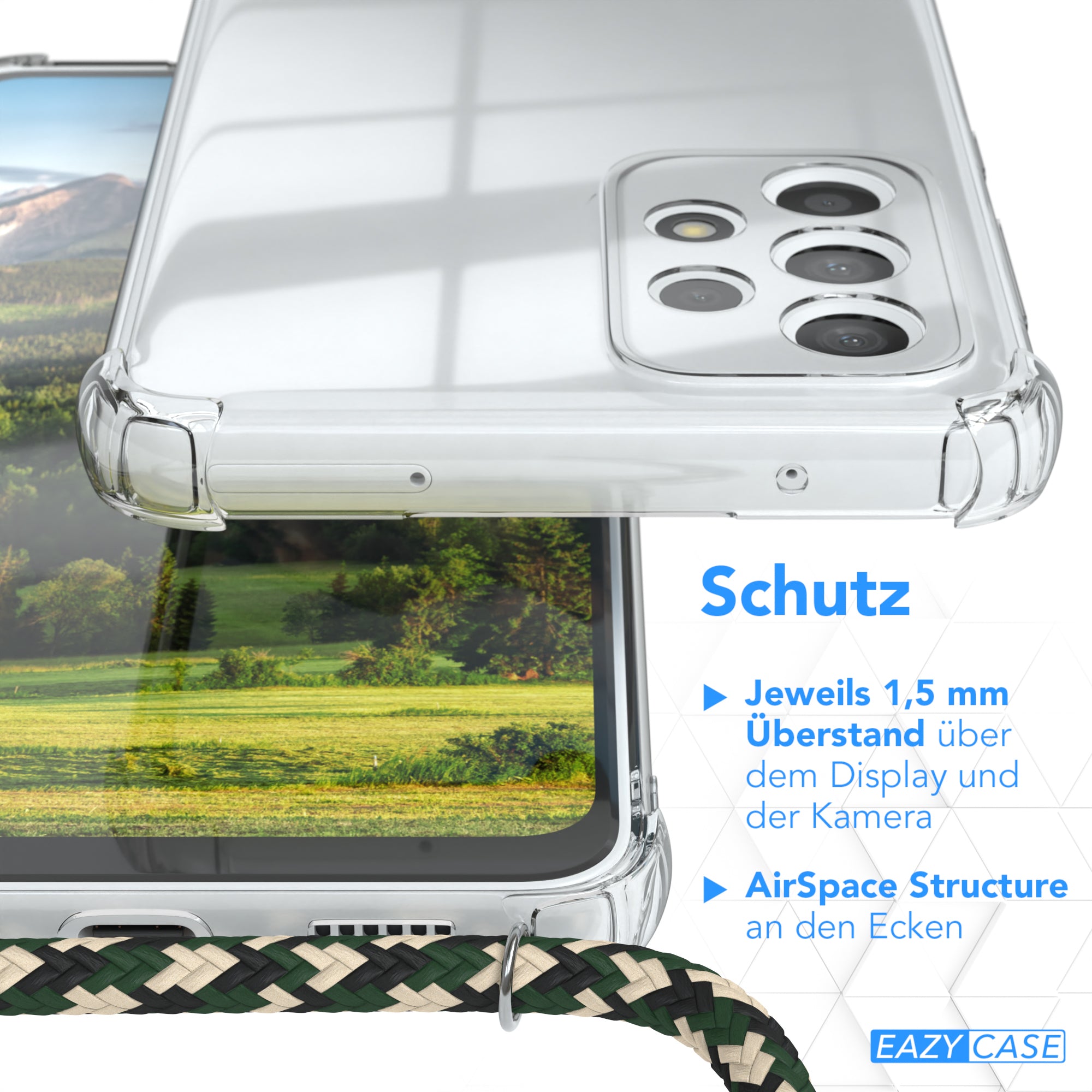 Galaxy A33 5G transparente Hülle + Kordel