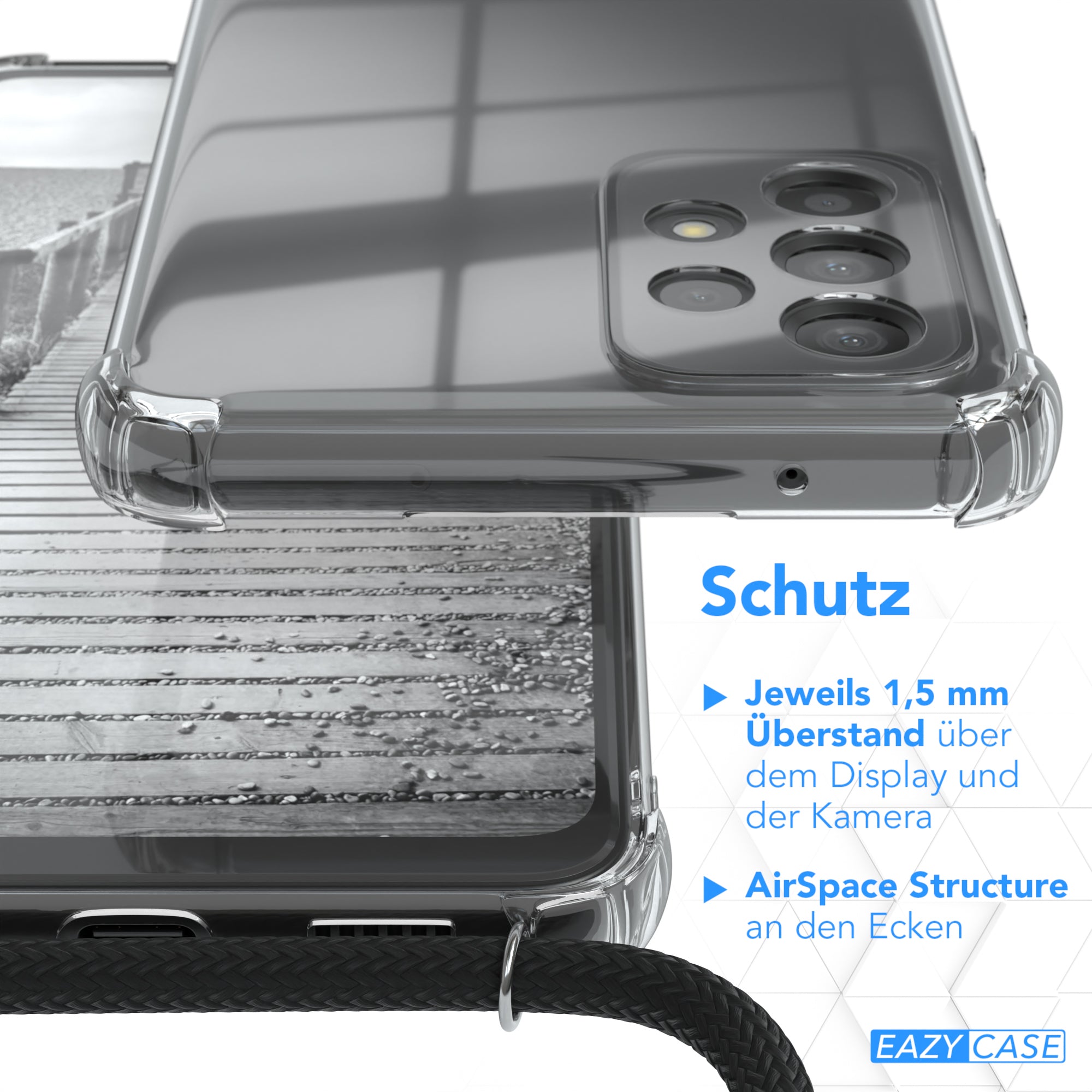 Galaxy A33 5G transparente Hülle + Kordel