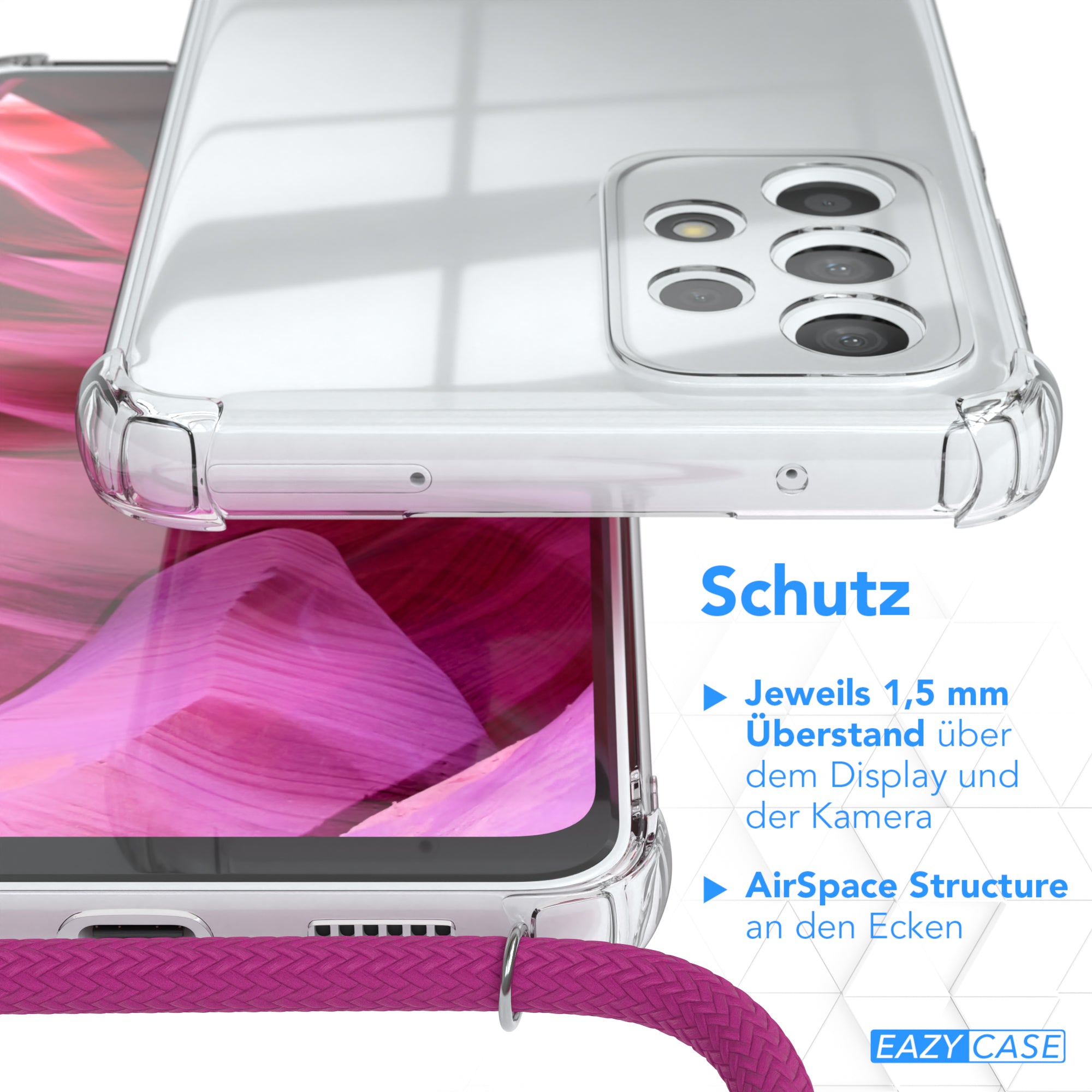 Galaxy A33 5G transparente Hülle + Kordel