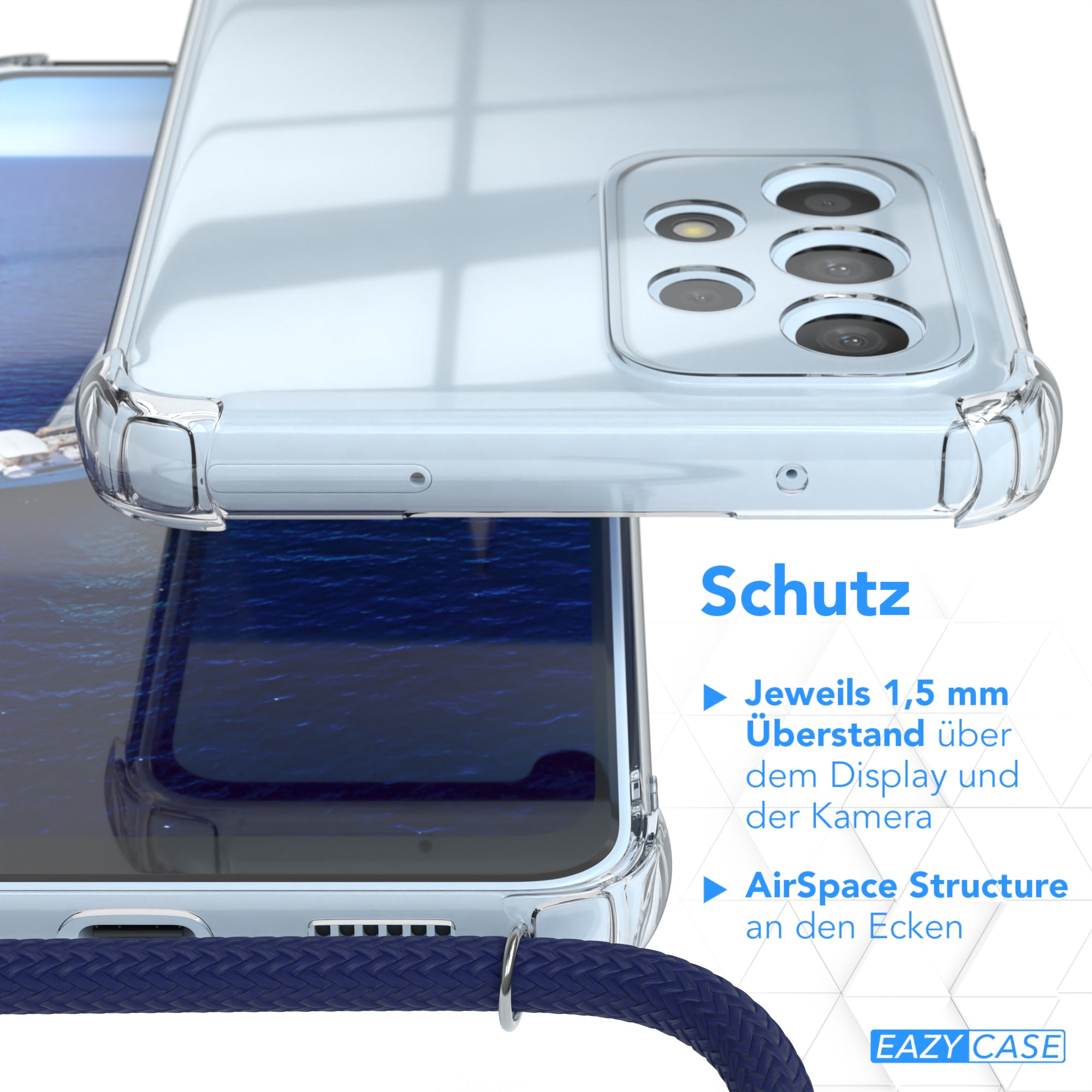 Galaxy A33 5G transparente Hülle + Kordel