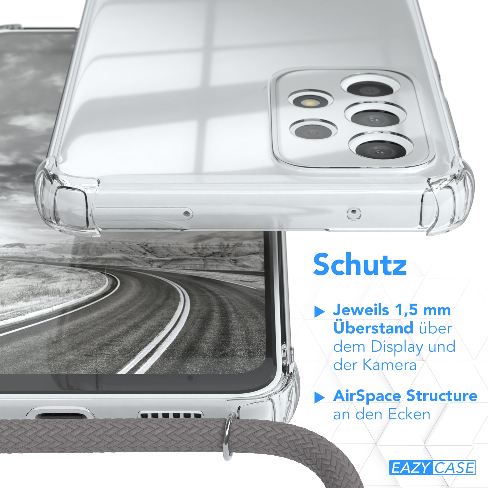 Galaxy A33 5G transparente Hülle + Kordel