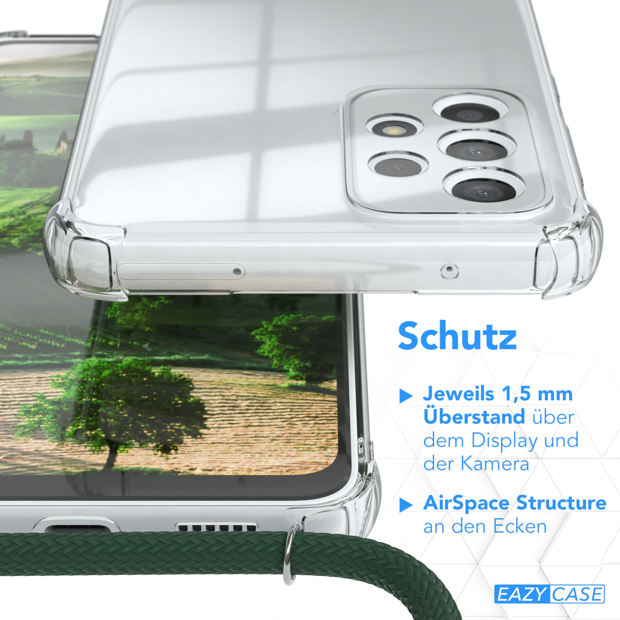 Galaxy A33 5G transparente Hülle + Kordel