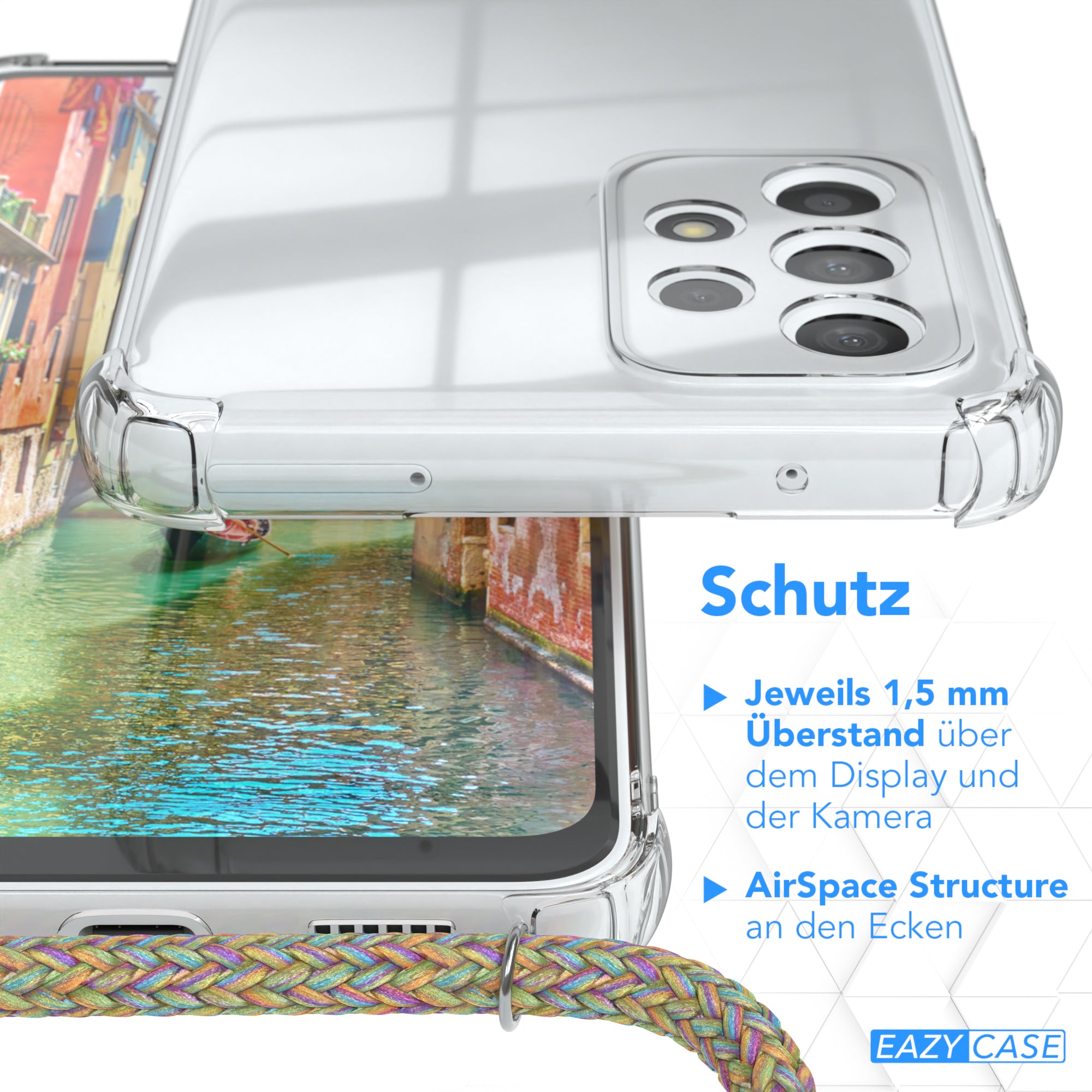 Galaxy A33 5G transparente Hülle + Kordel