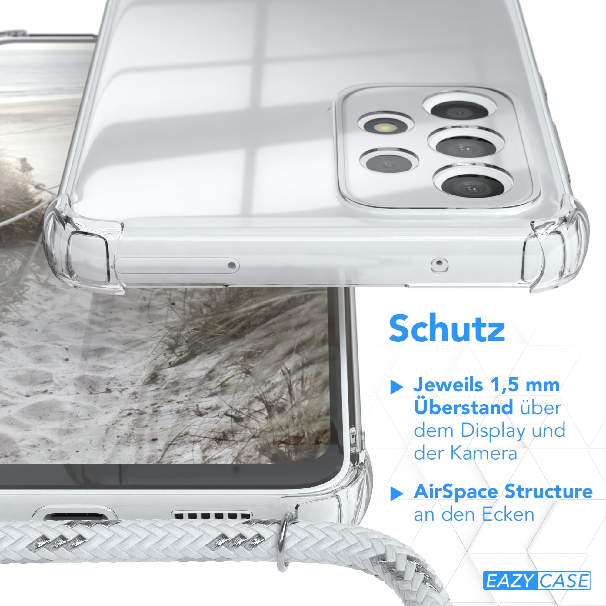 Galaxy A33 5G transparente Hülle + Kordel