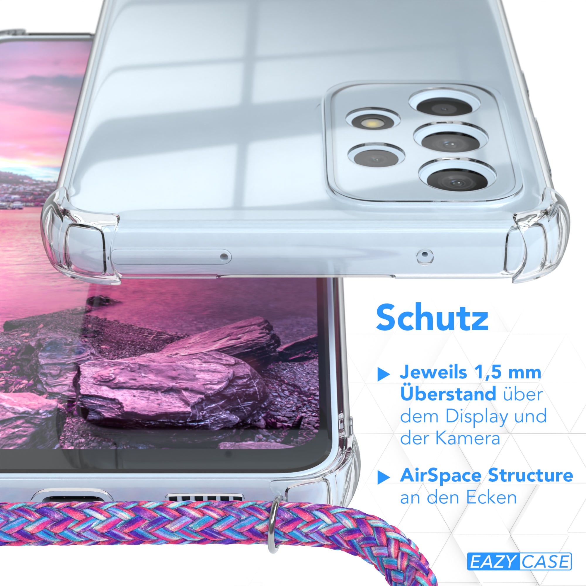 Galaxy A33 5G transparente Hülle + Kordel