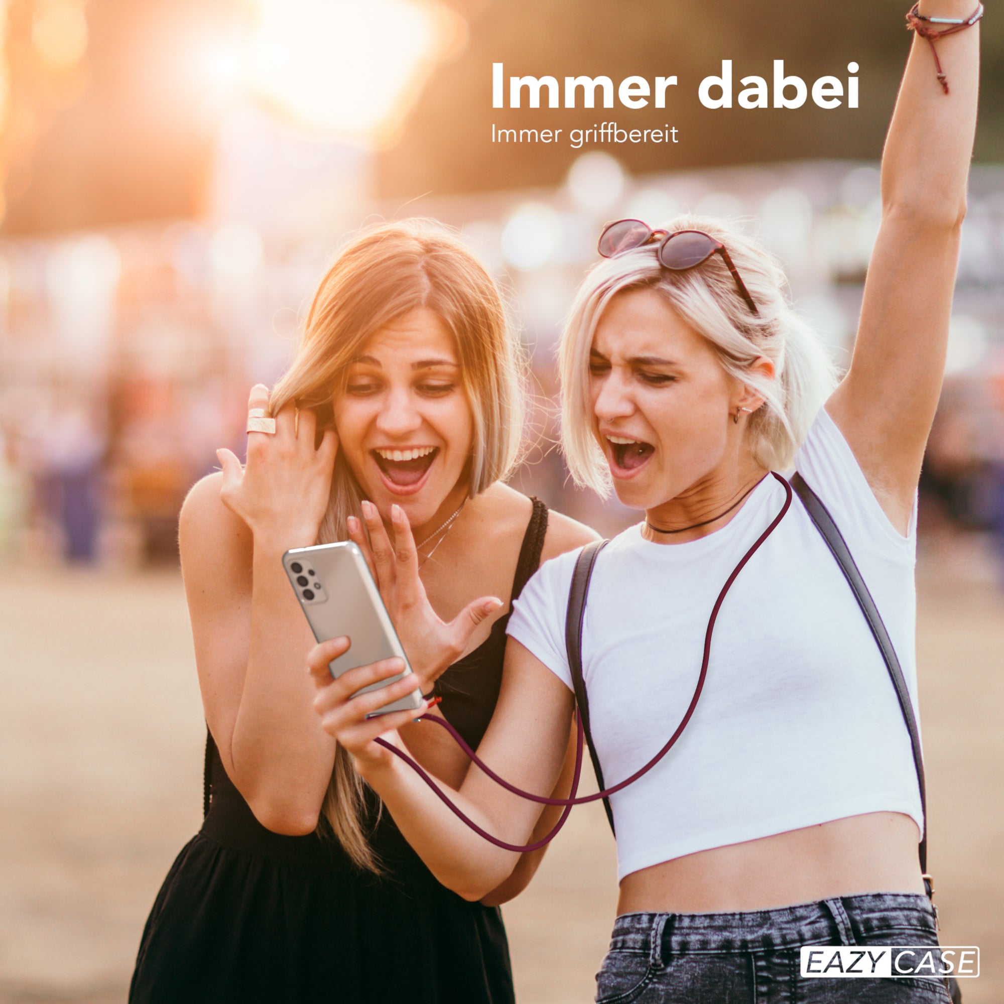 Galaxy A13 4G transparente Hülle + Kordel