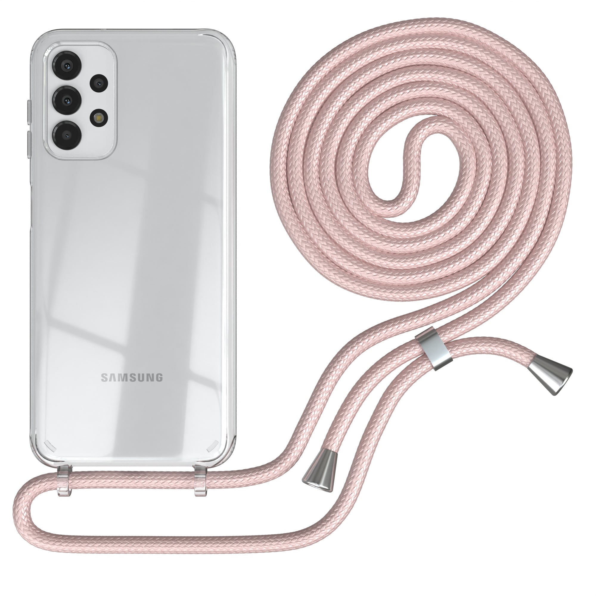 Galaxy A13 4G transparente Hülle + Kordel