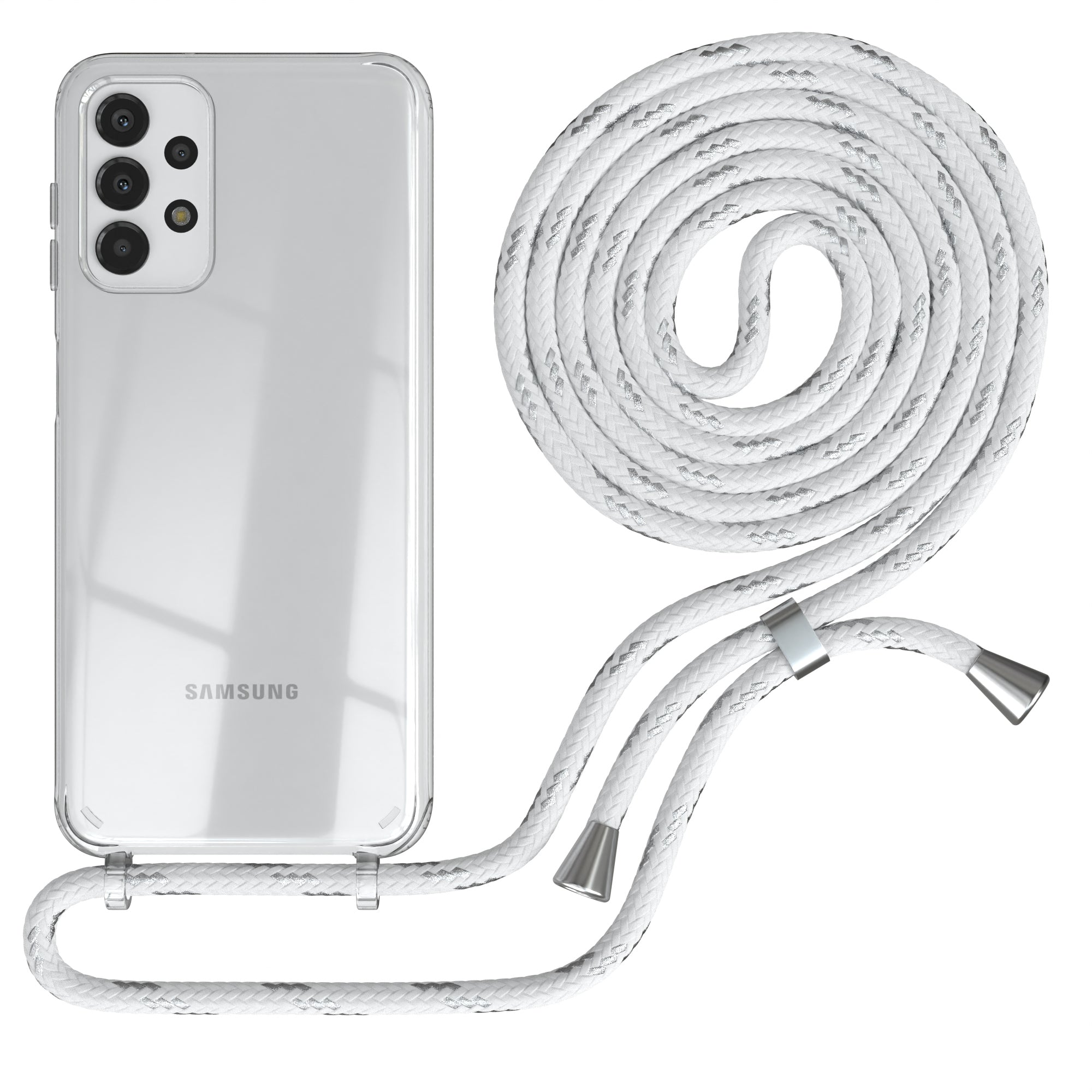 Galaxy A13 4G transparente Hülle + Kordel