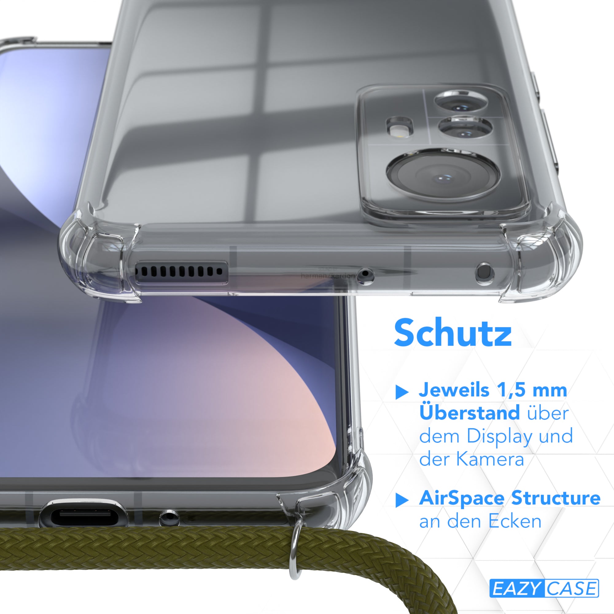 Xiaomi 12 / 12X transparente Hülle + Kordel