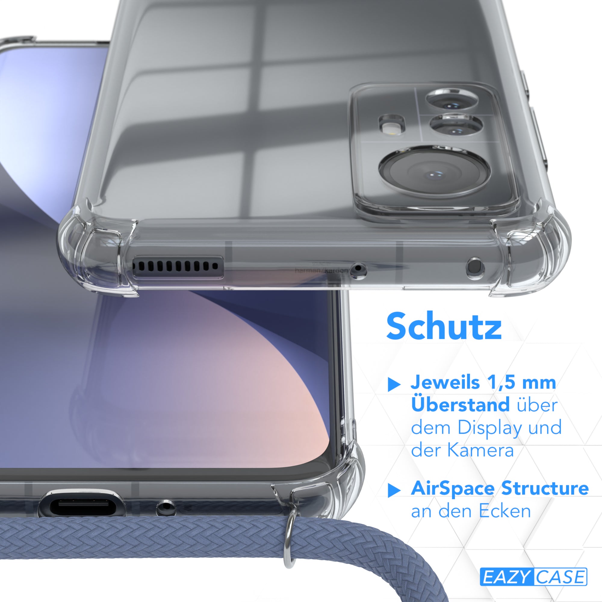 Xiaomi 12 / 12X transparente Hülle + Kordel