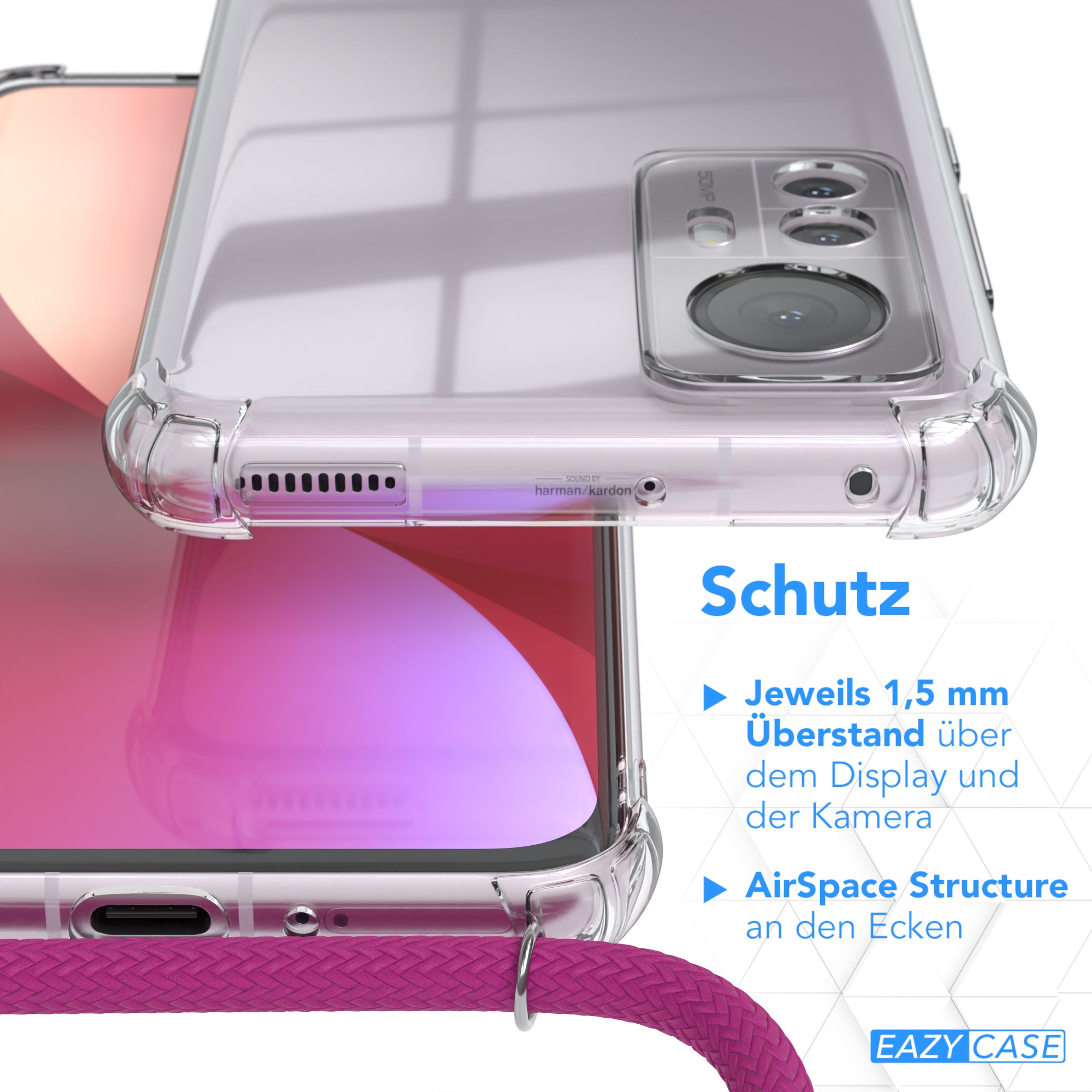 Xiaomi 12 / 12X transparente Hülle + Kordel