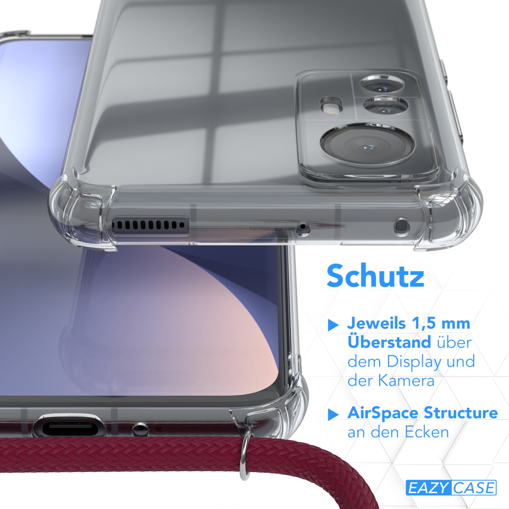 Xiaomi 12 / 12X transparente Hülle + Kordel