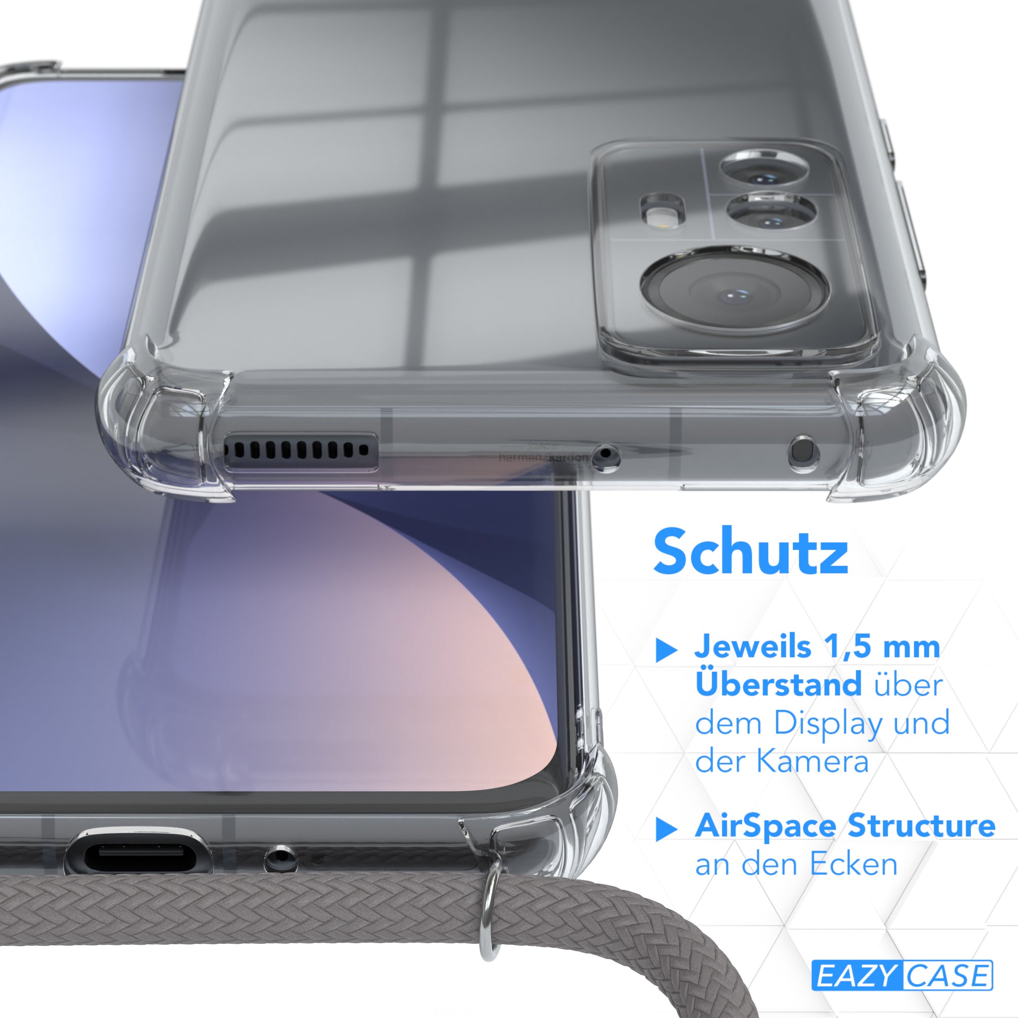 Xiaomi 12 / 12X transparente Hülle + Kordel