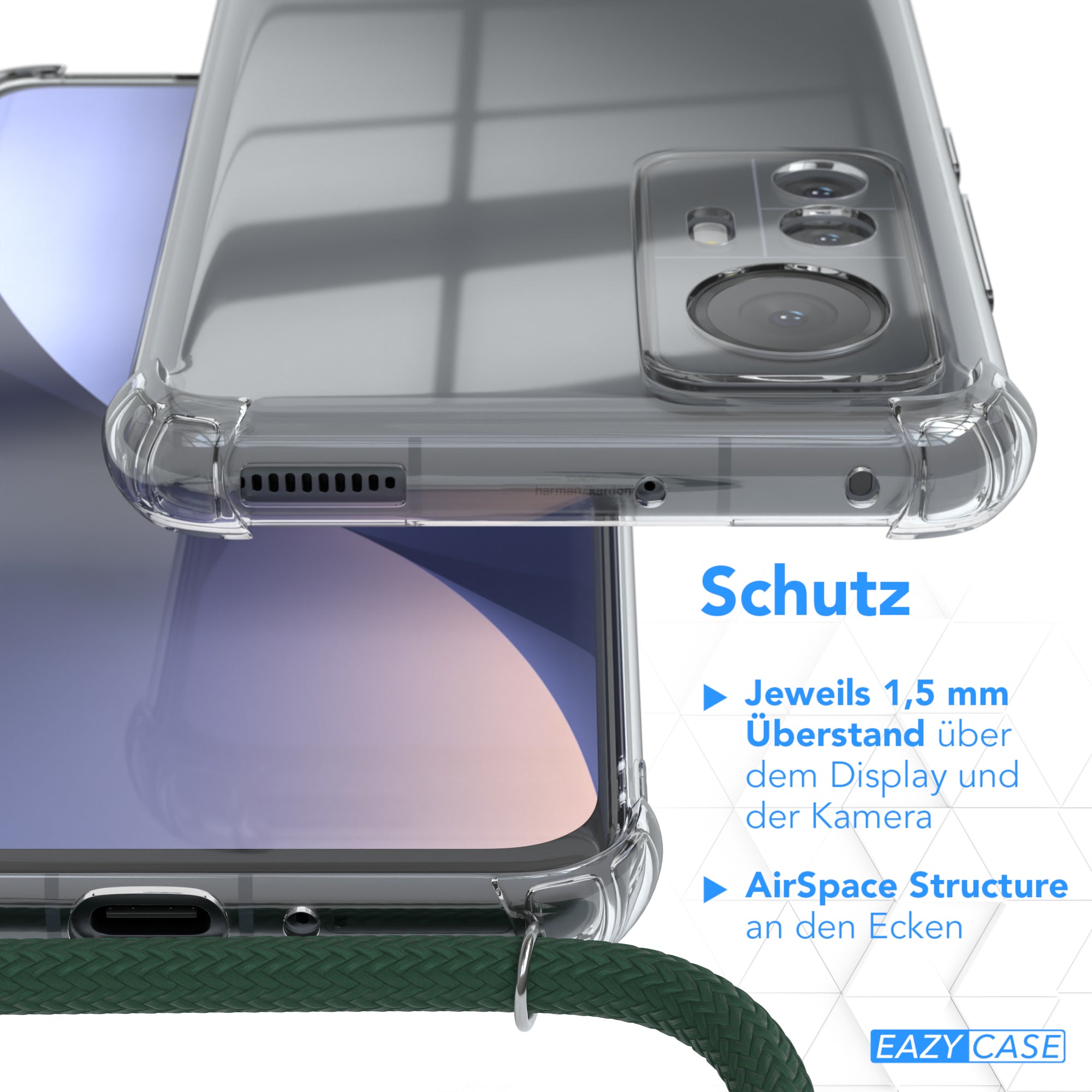 Xiaomi 12 / 12X transparente Hülle + Kordel
