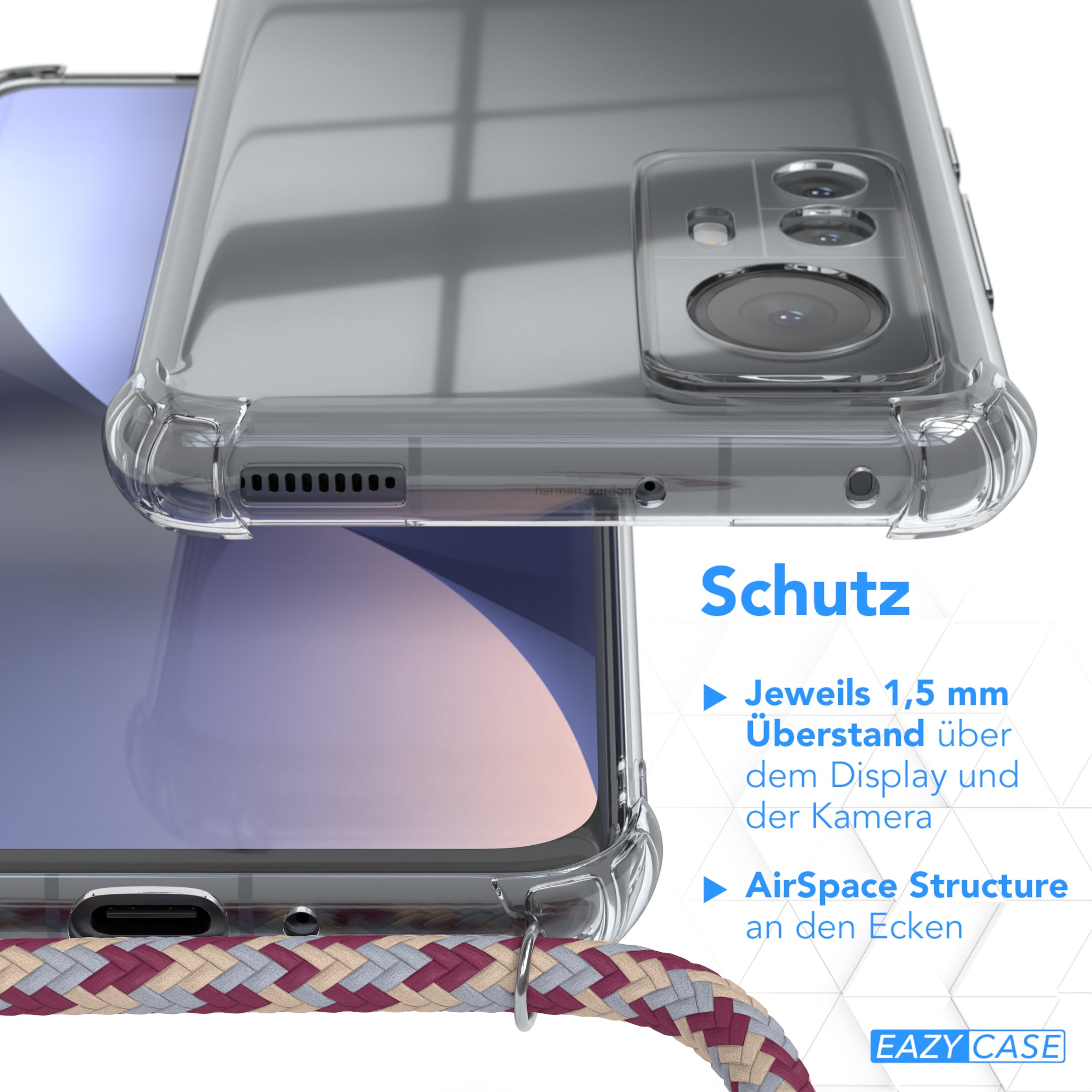 Xiaomi 12 / 12X transparente Hülle + Kordel