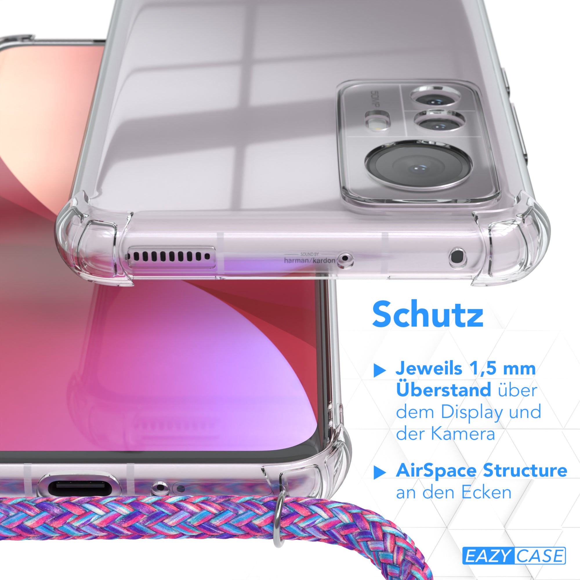 Xiaomi 12 / 12X transparente Hülle + Kordel