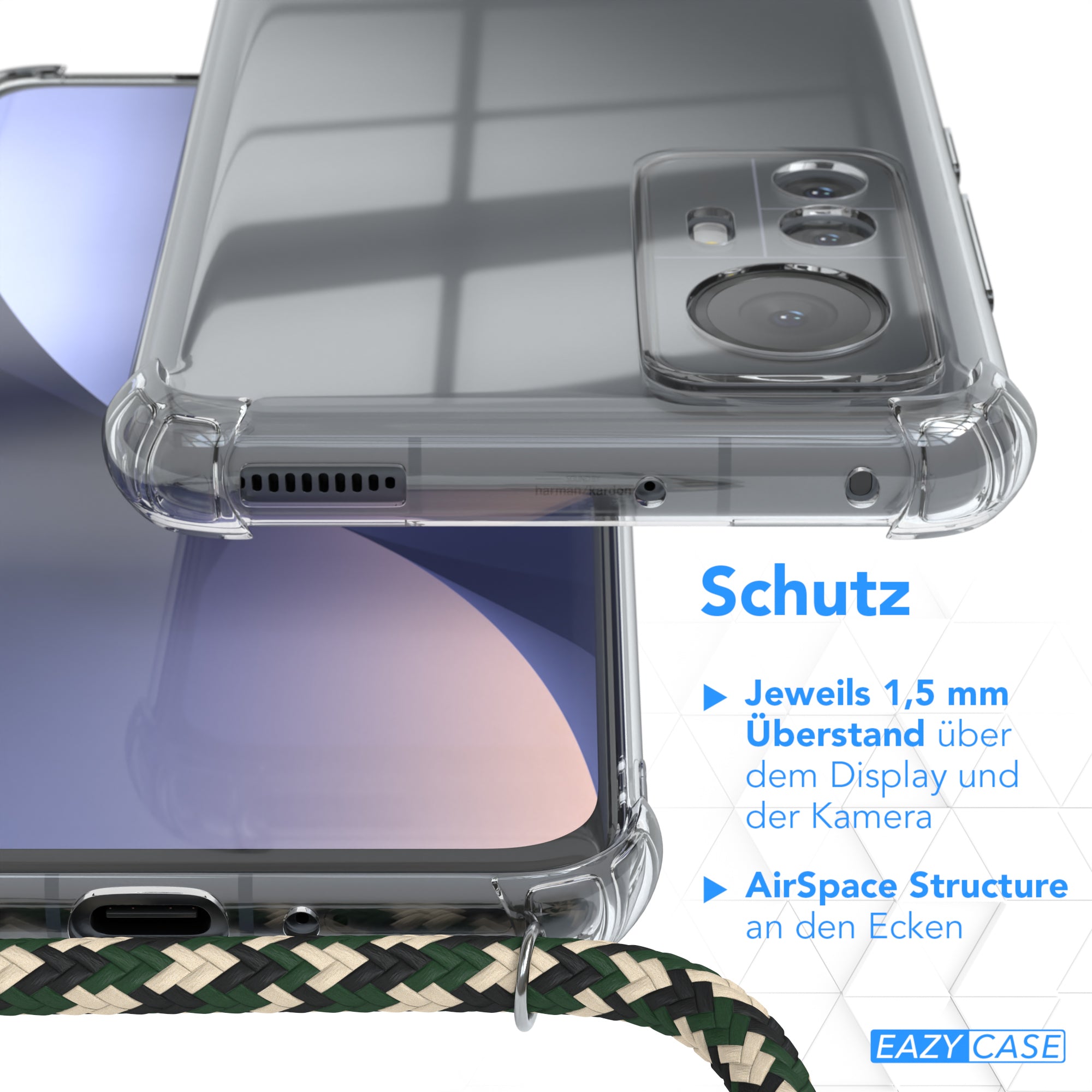 Xiaomi 12 / 12X transparente Hülle + Kordel