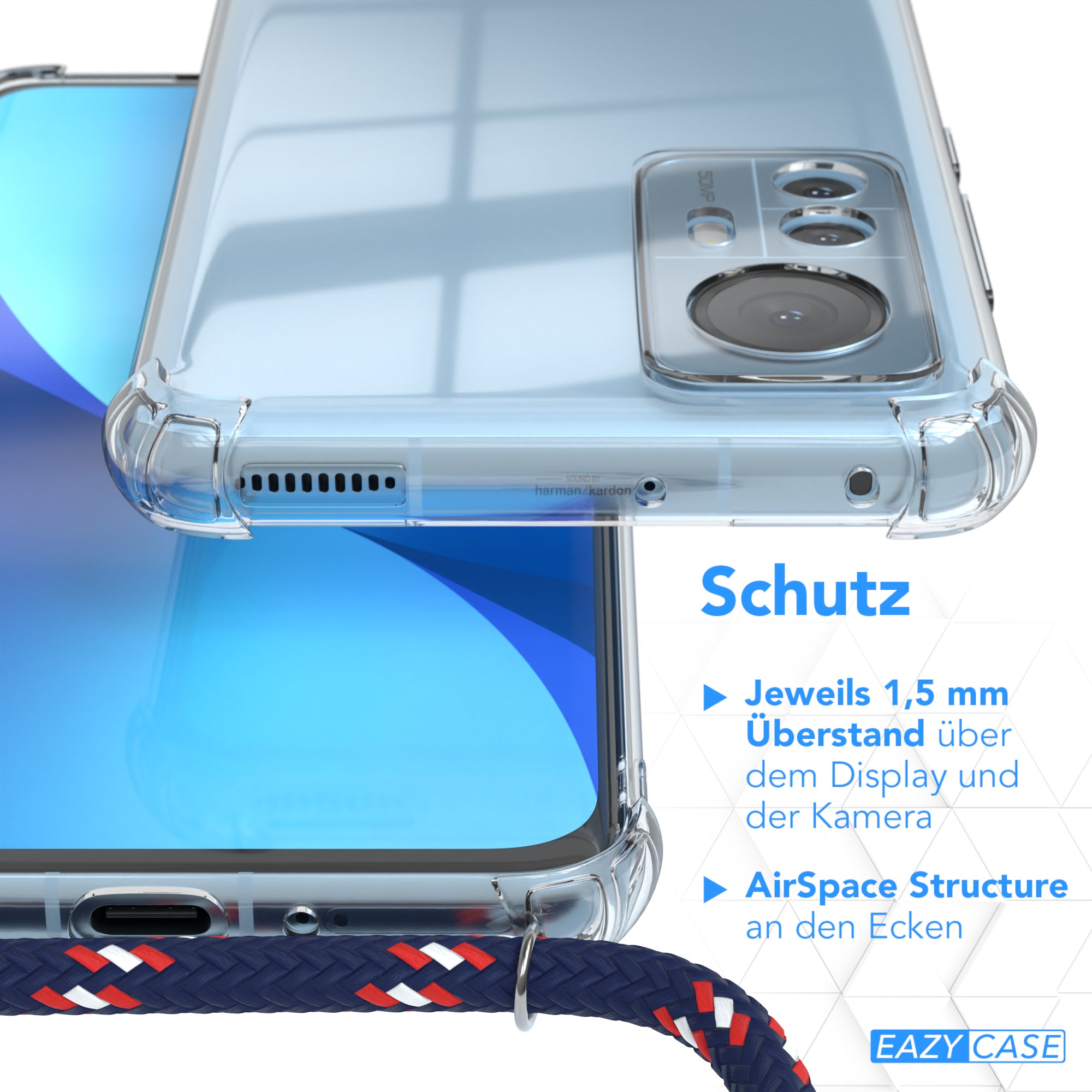 Xiaomi 12 / 12X transparente Hülle + Kordel