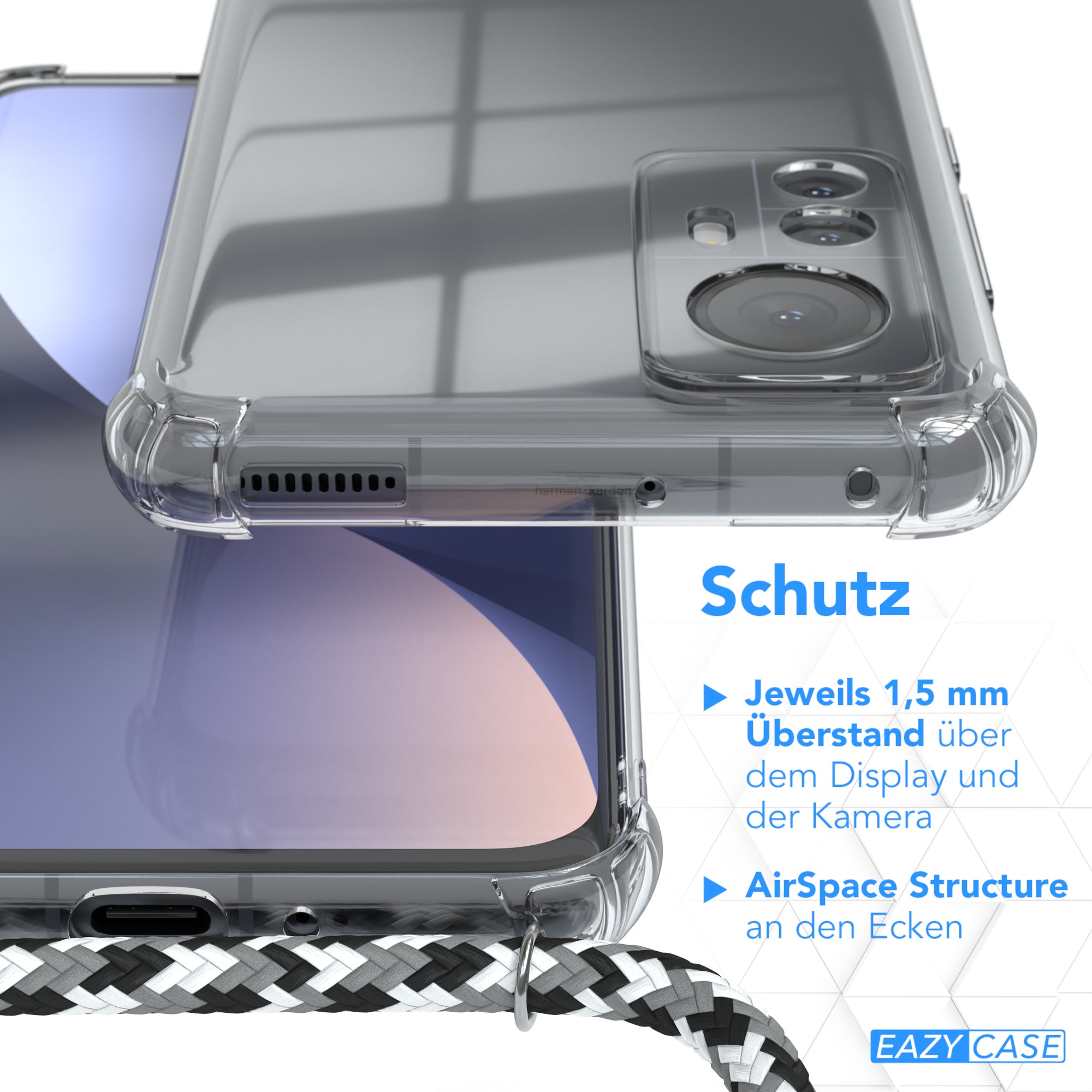 Xiaomi 12 / 12X transparente Hülle + Kordel