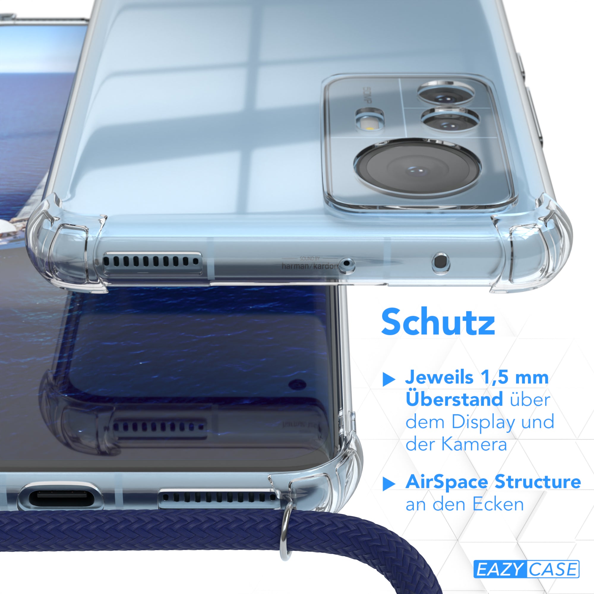 Xiaomi 12 Pro transparente Hülle + Kordel