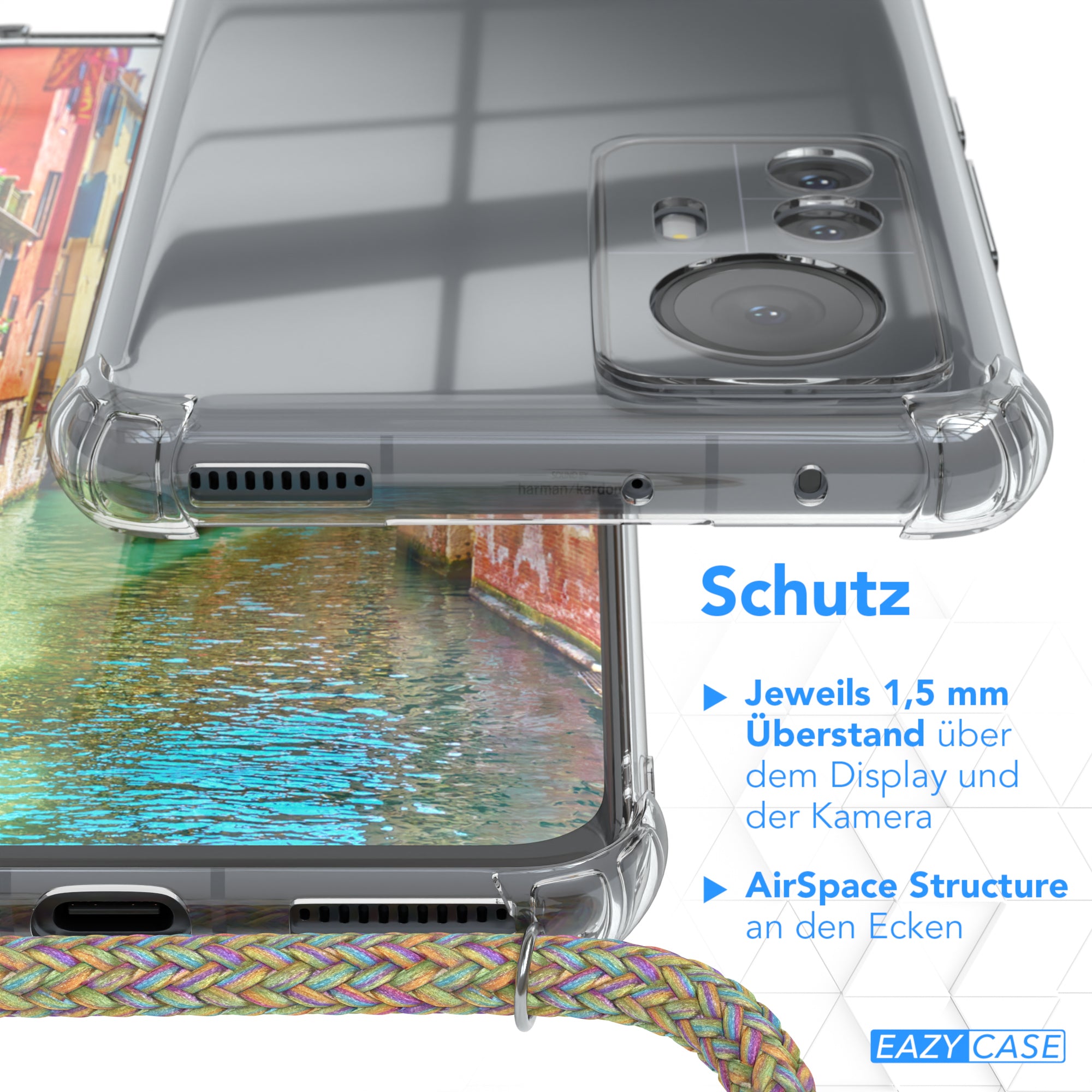 Xiaomi 12 Pro transparente Hülle + Kordel