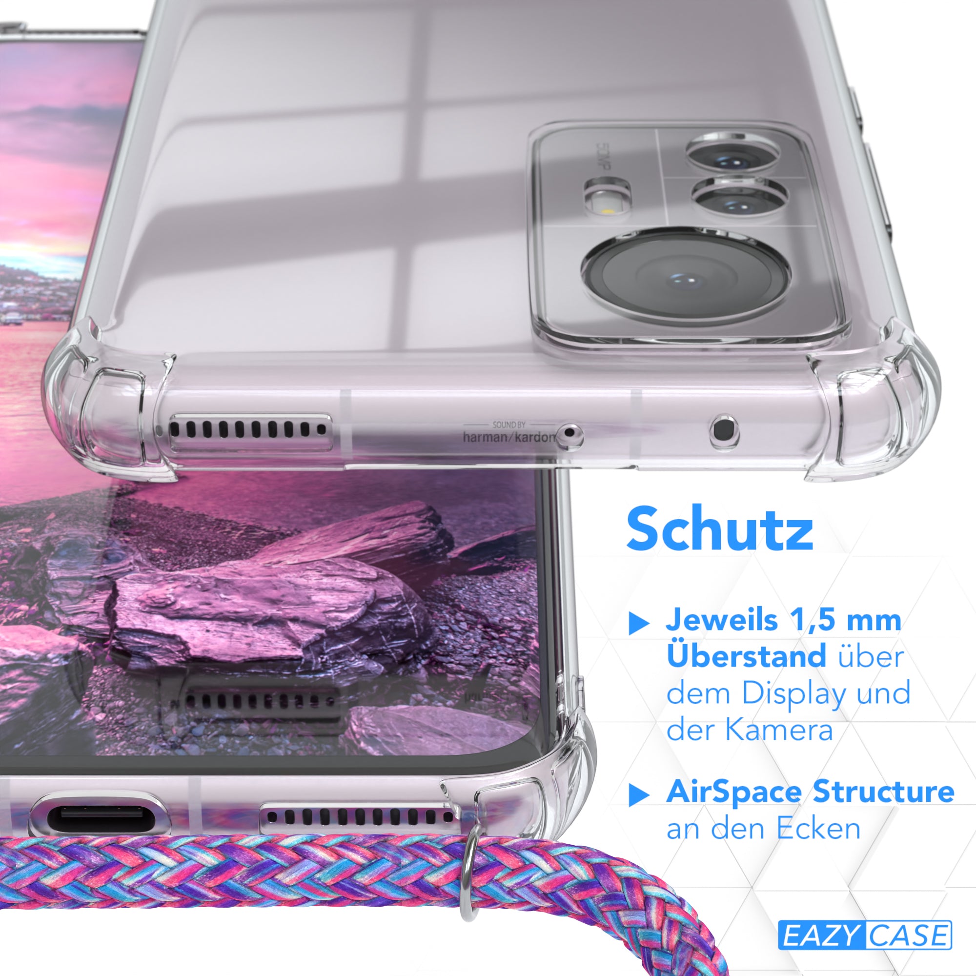 Xiaomi 12 Pro transparente Hülle + Kordel