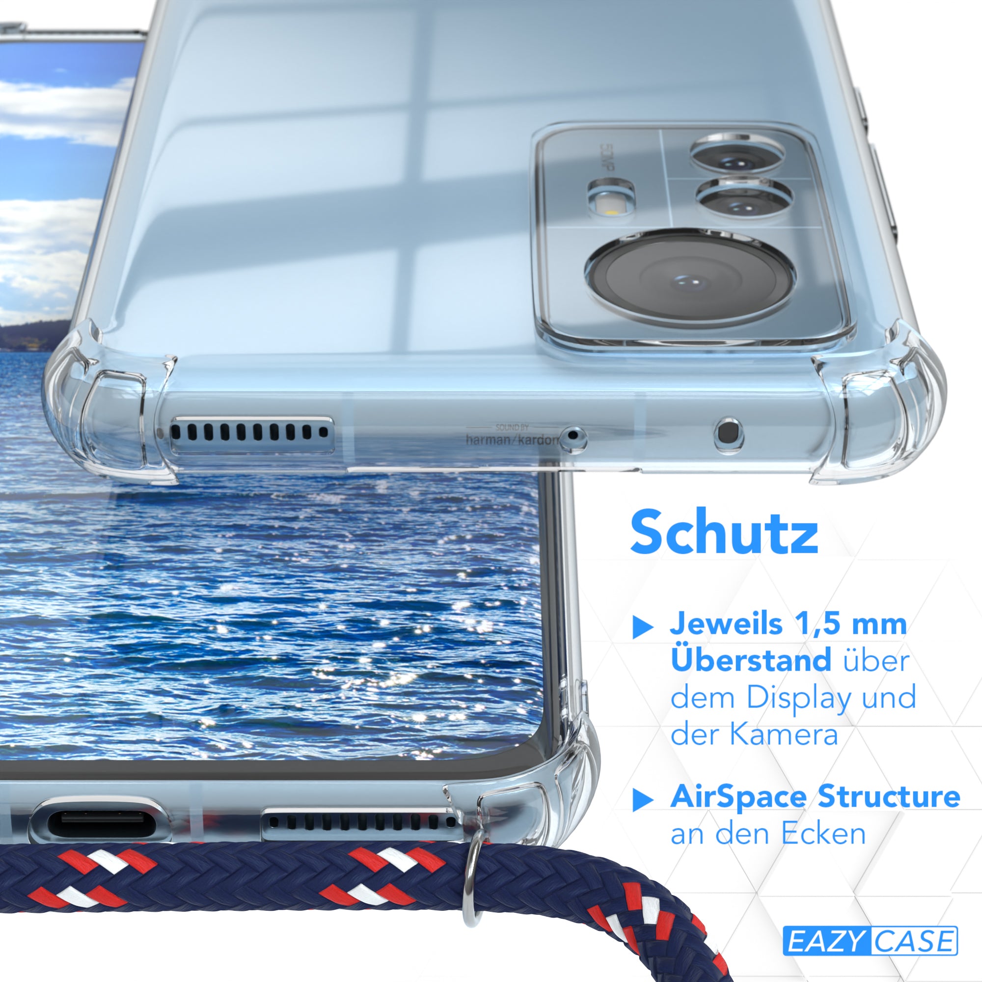 Xiaomi 12 Pro transparente Hülle + Kordel