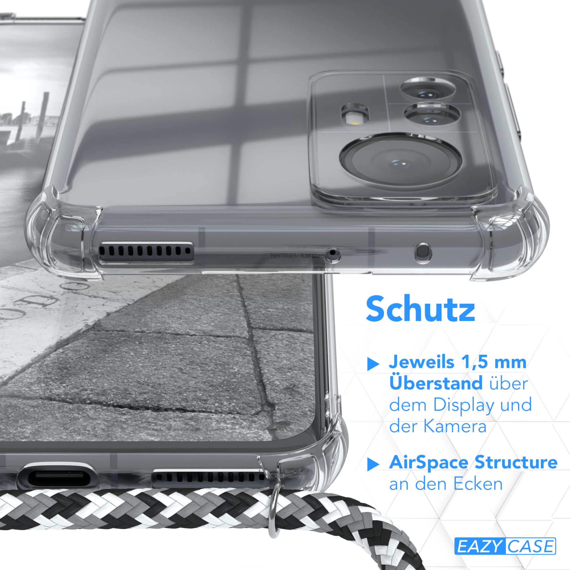 Xiaomi 12 Pro transparente Hülle + Kordel