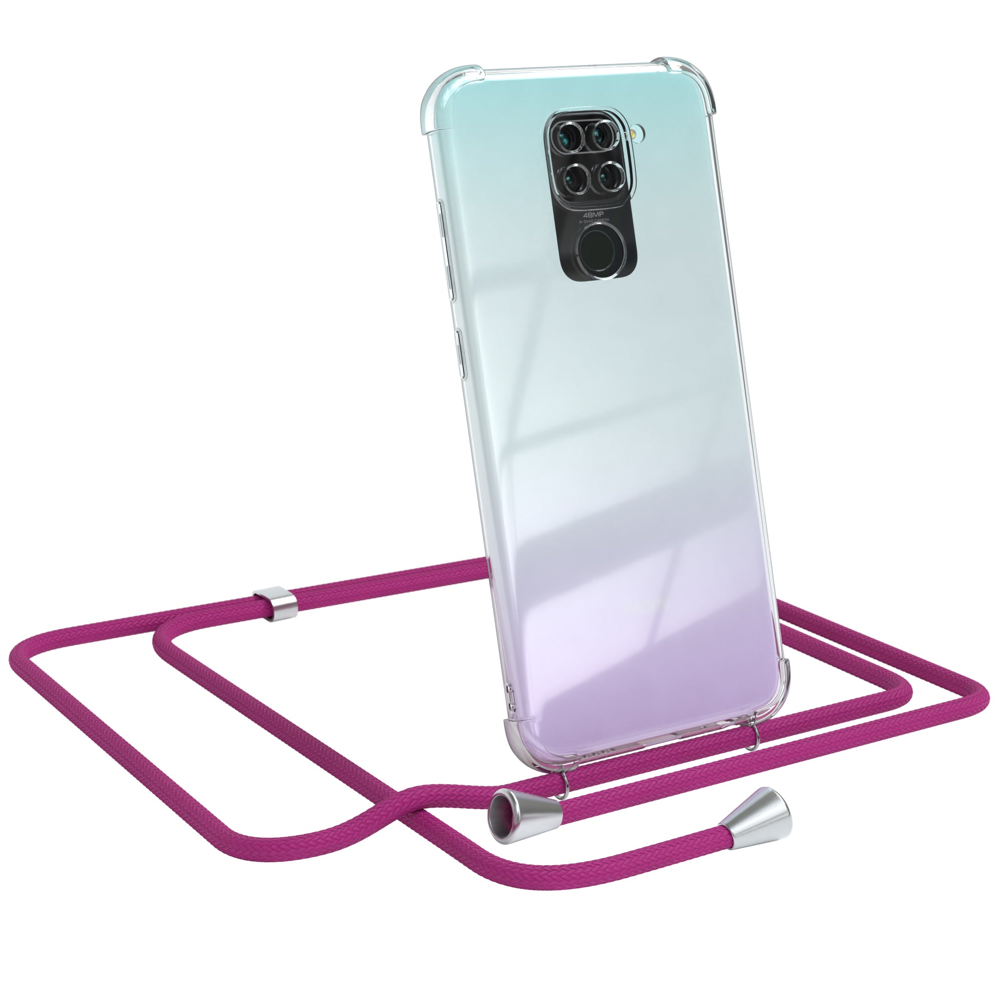 Xiaomi Redmi Note 9 / Redmi 10X 4G transparente Hülle + Kordel