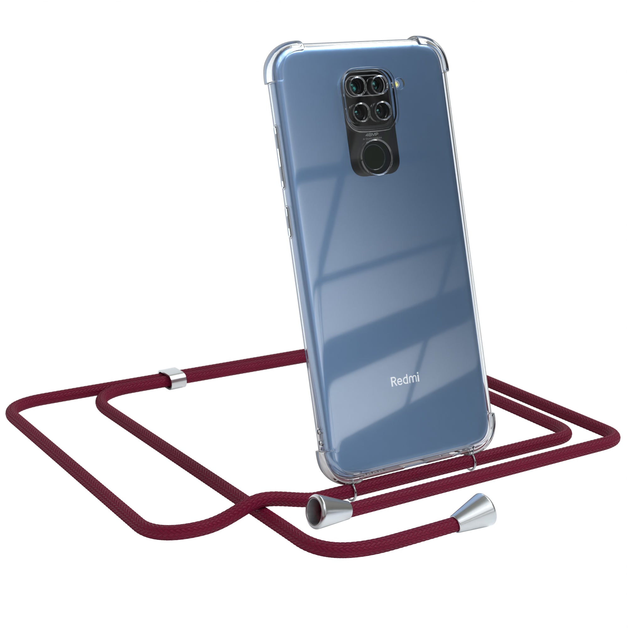 Xiaomi Redmi Note 9 / Redmi 10X 4G transparente Hülle + Kordel
