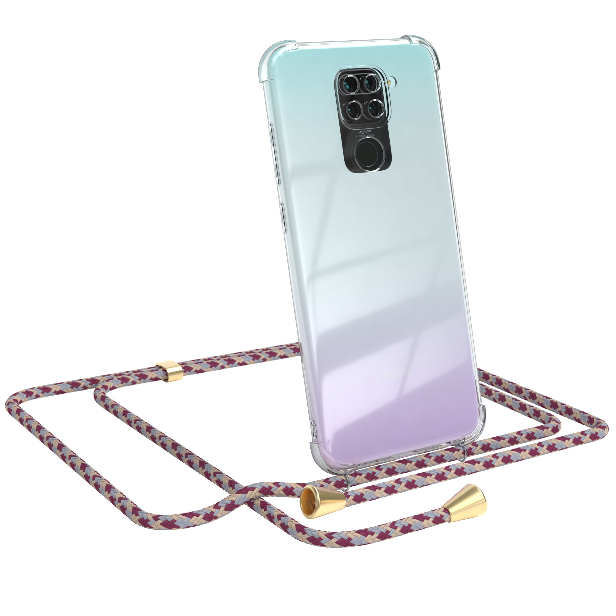 Xiaomi Redmi Note 9 / Redmi 10X 4G transparente Hülle + Kordel