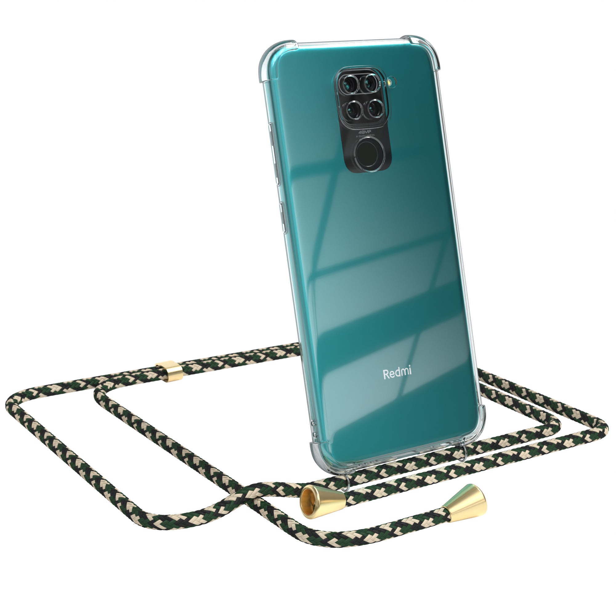 Xiaomi Redmi Note 9 / Redmi 10X 4G transparente Hülle + Kordel