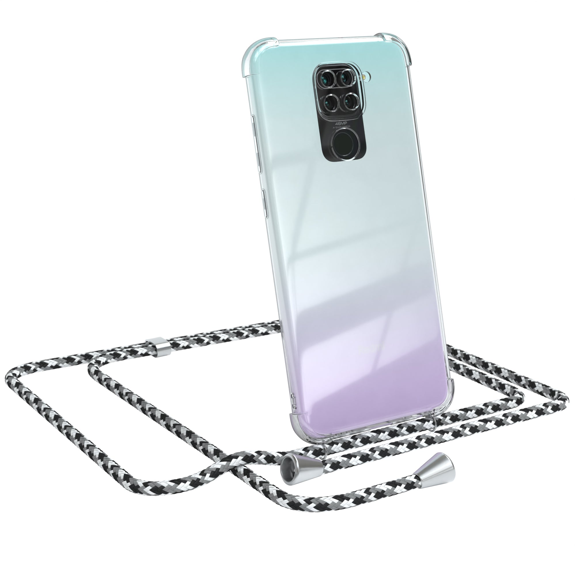 Xiaomi Redmi Note 9 / Redmi 10X 4G transparente Hülle + Kordel