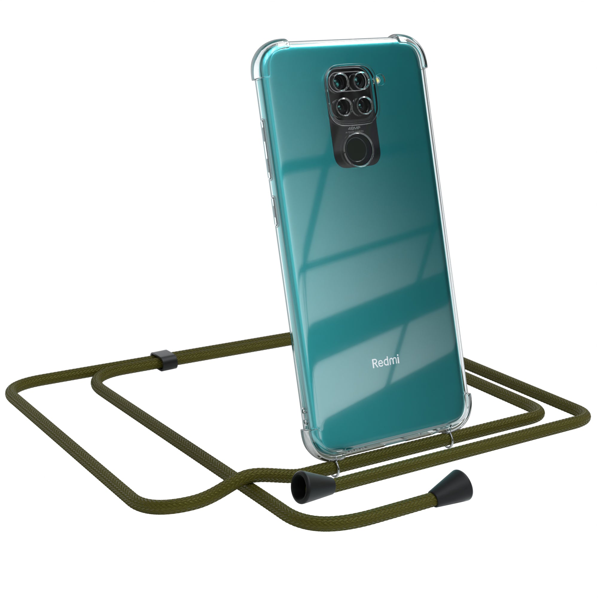 Xiaomi Redmi Note 9 / Redmi 10X 4G transparente Hülle + Kordel