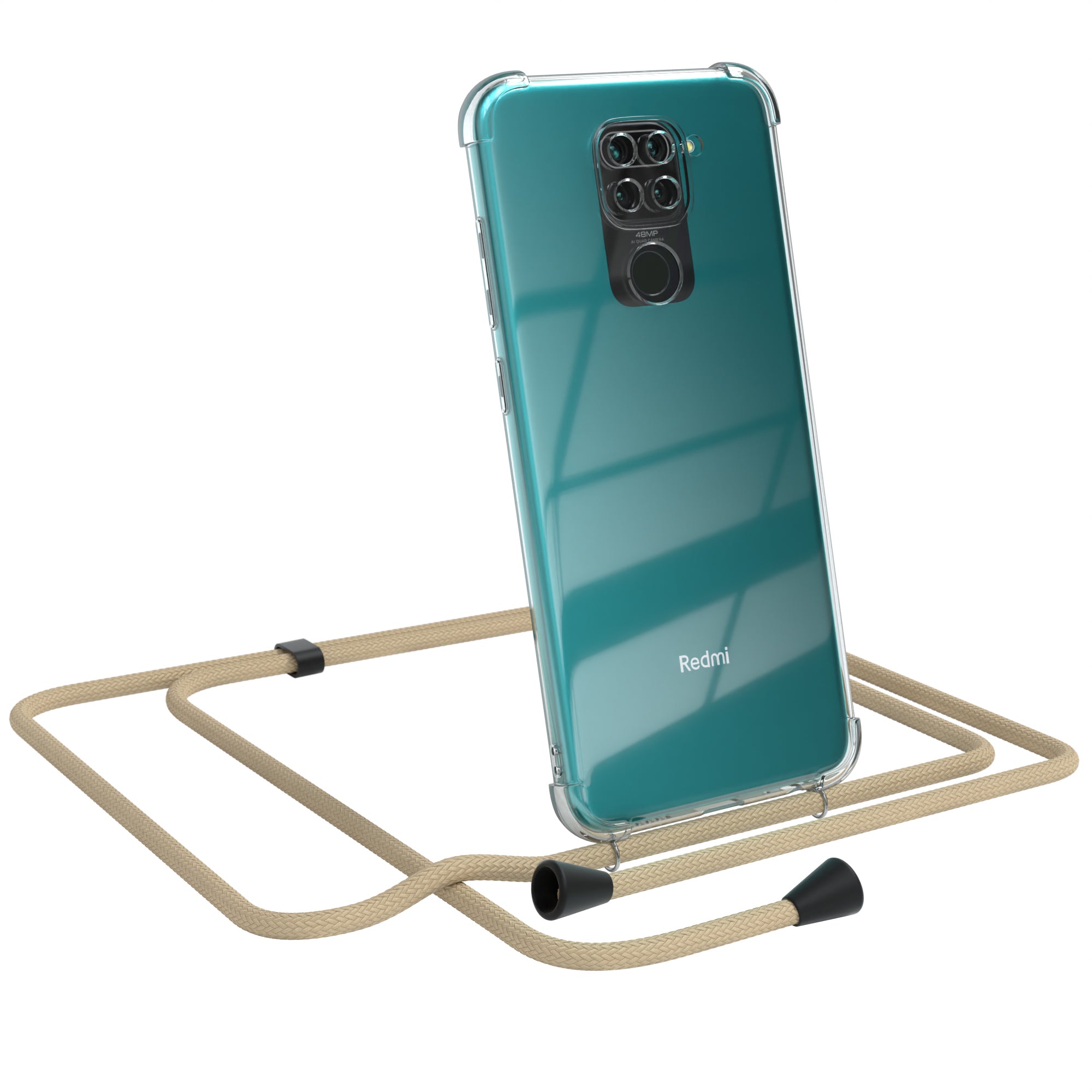 Xiaomi Redmi Note 9 / Redmi 10X 4G transparente Hülle + Kordel