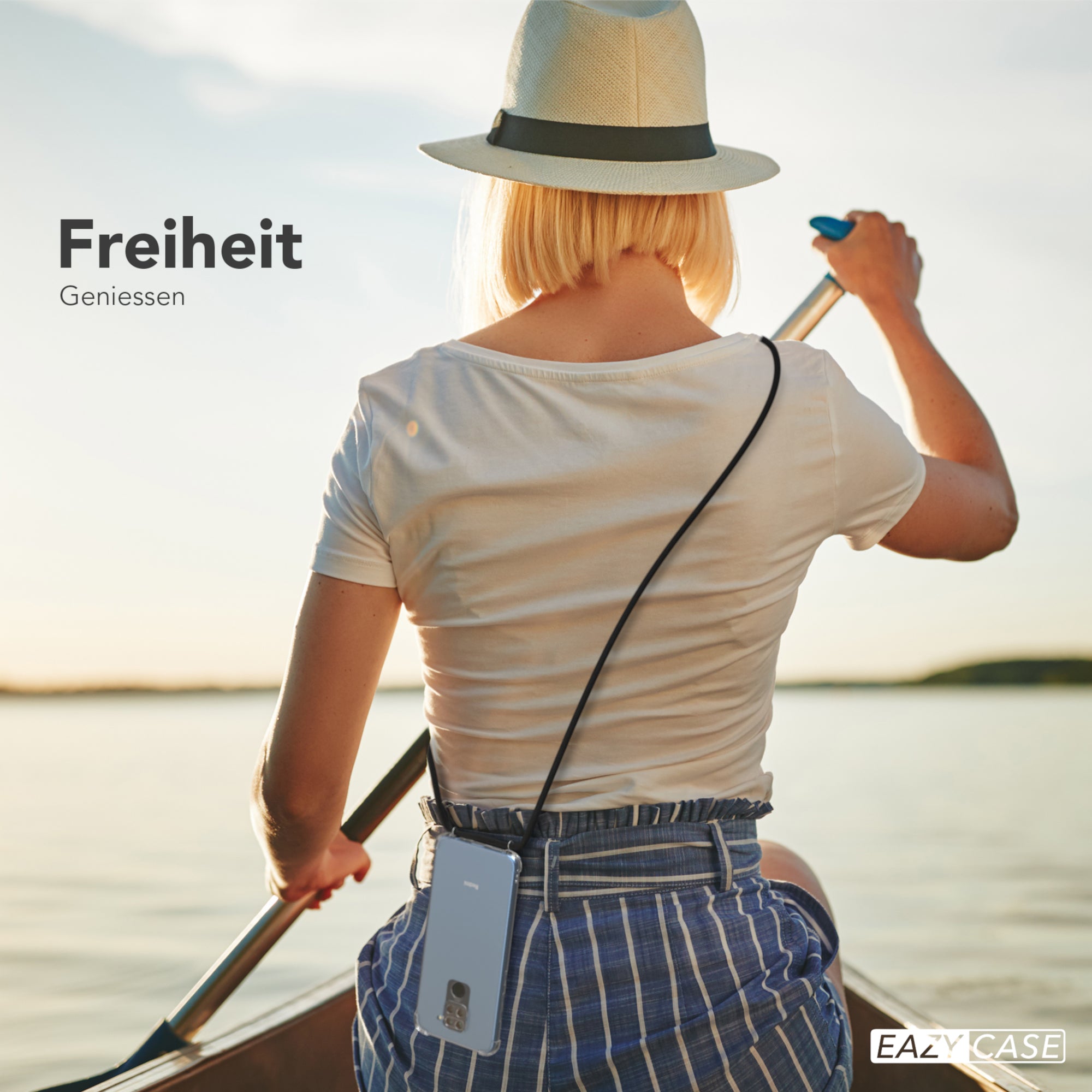 Xiaomi Redmi Note 9 / Redmi 10X 4G Hülle mit Metallkette + Schwarze Kordel